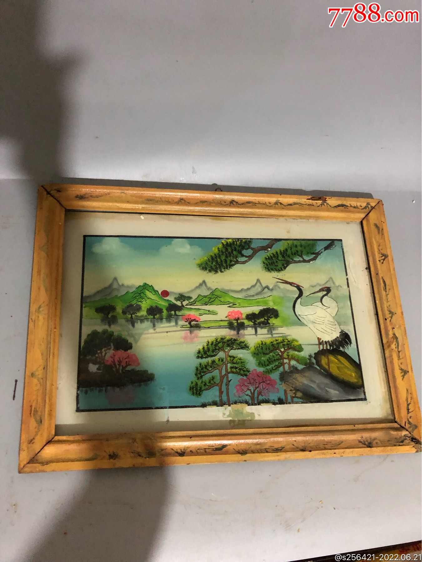 松鹤玻璃画!品相如图!_价格51元_第1张_7788收藏__收藏热线