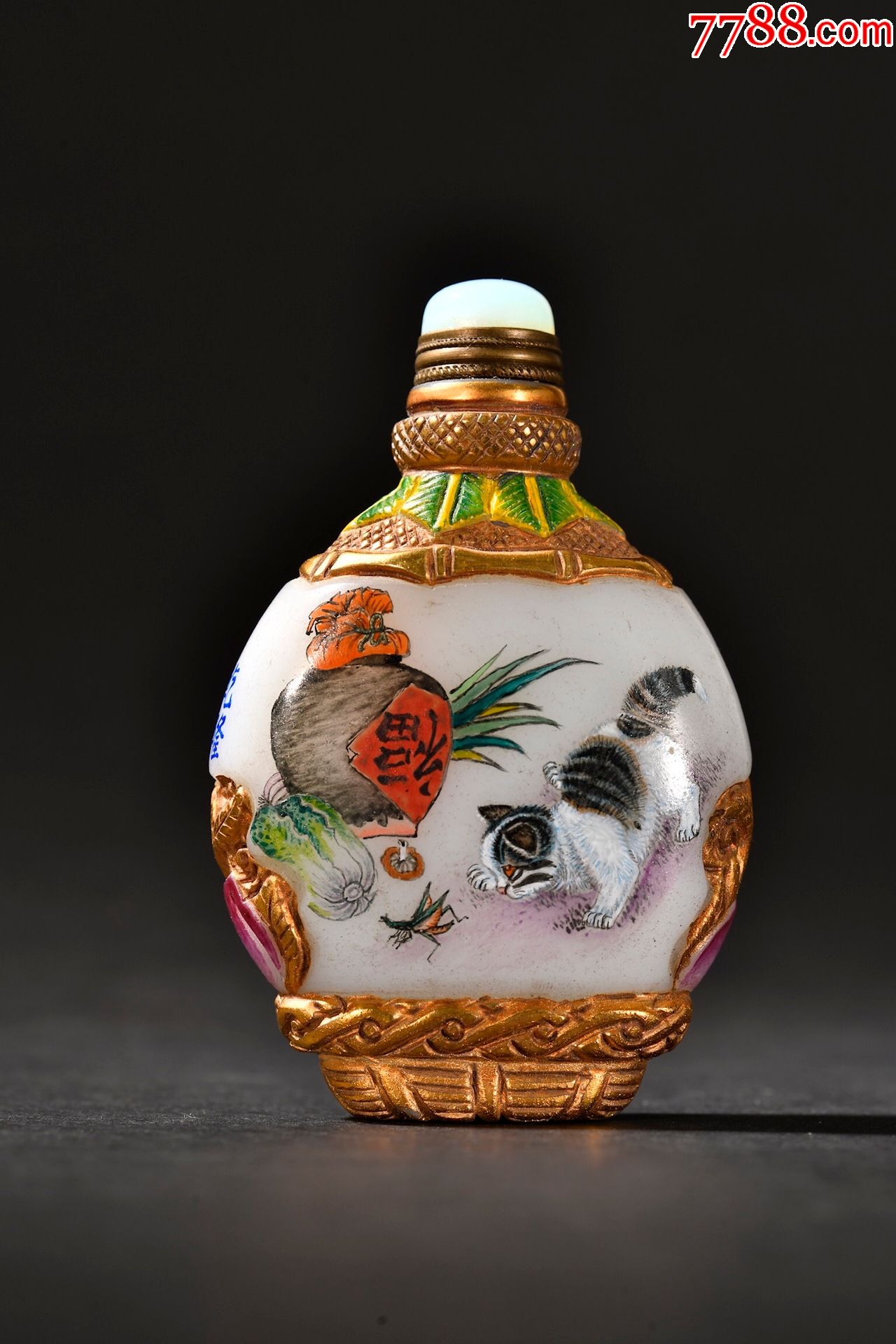 琉璃多子多福鼻烟壶_价格1100元_第1张_7788收藏__收藏热线