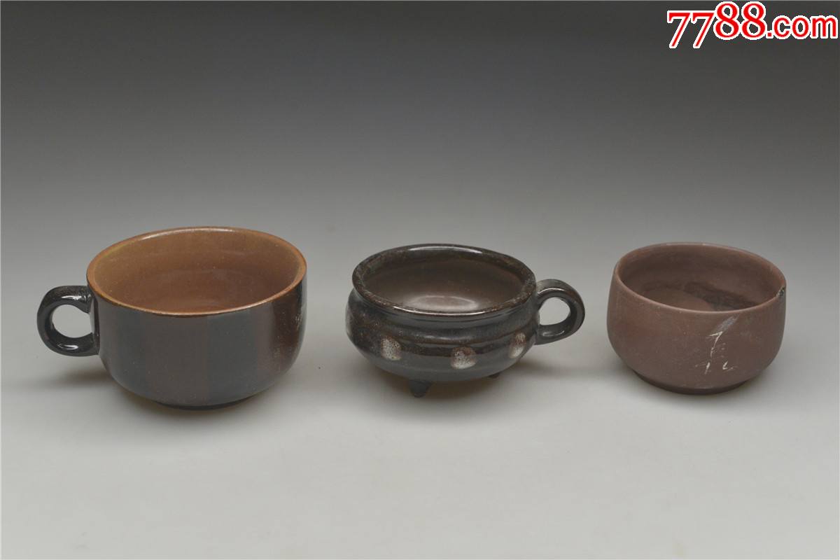 80年代紫砂功夫茶杯紫砂杯子小杯子茶道茶具宜兴品茗杯茶碗一套