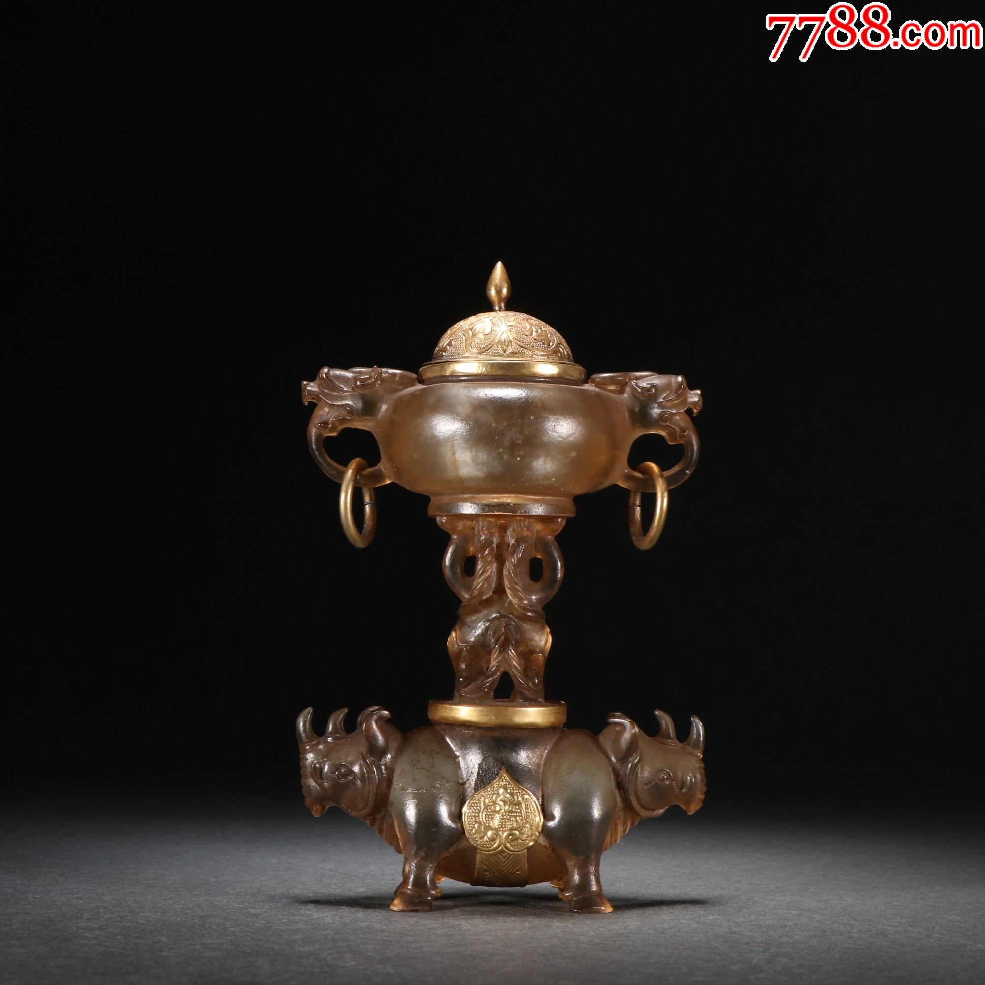 琉璃犀牛包金香炉._价格4300元_第1张_7788收藏__收藏热线