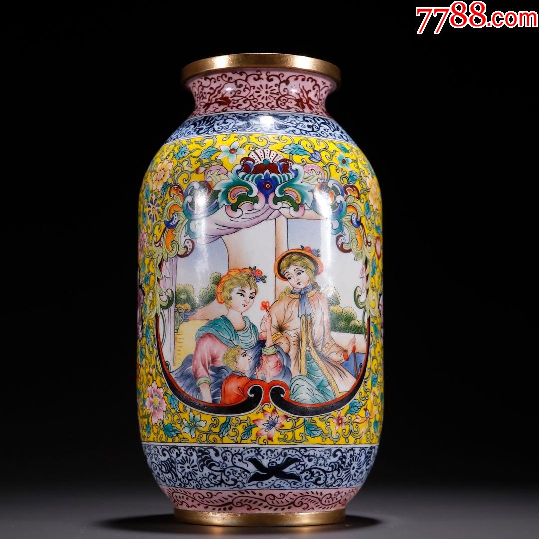 铜胎画珐琅西洋人物瓶_价格2800元_第1张_7788收藏__收藏热线