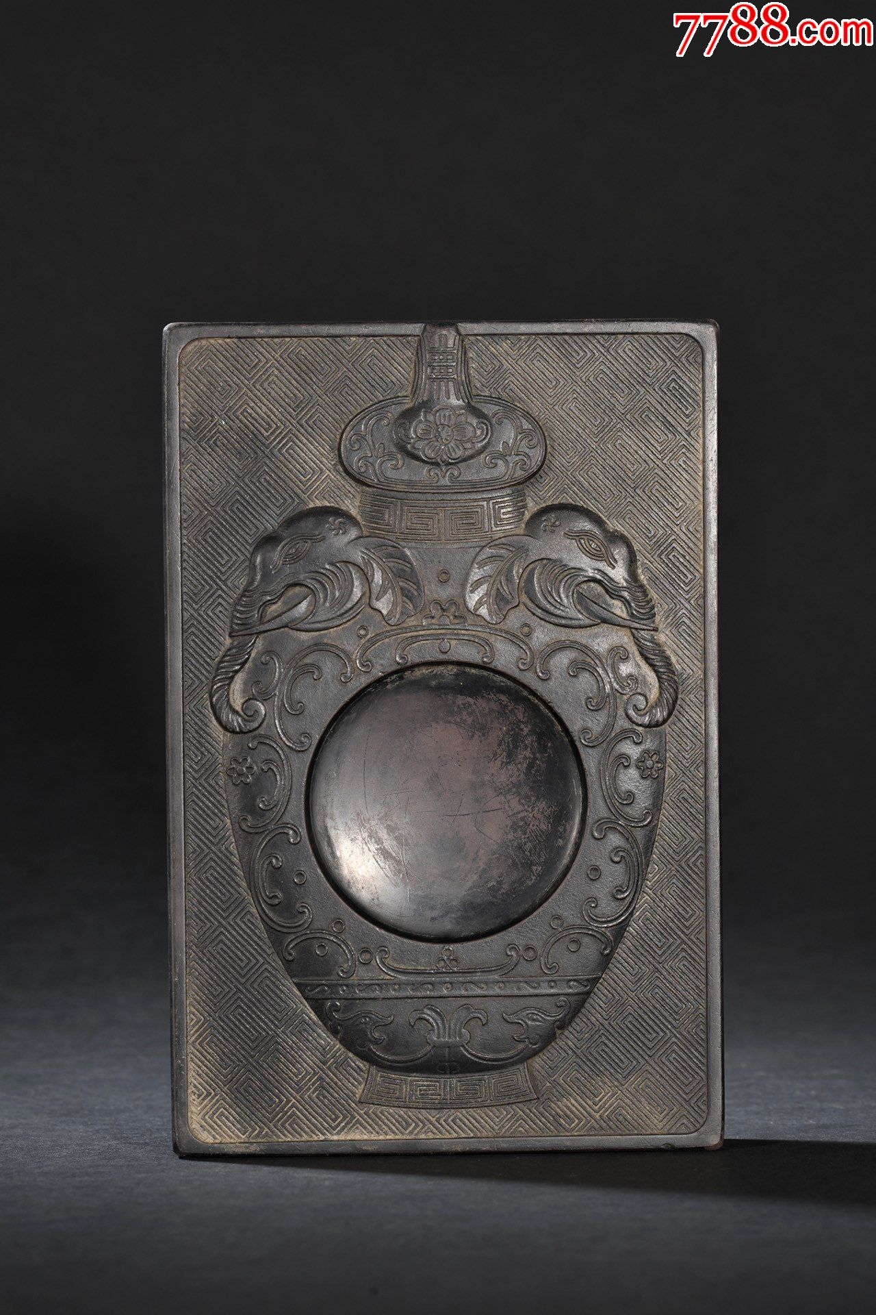 旧藏老坑端石象宝瓶文房端砚_价格5800元_第1张_7788收藏__收藏热线