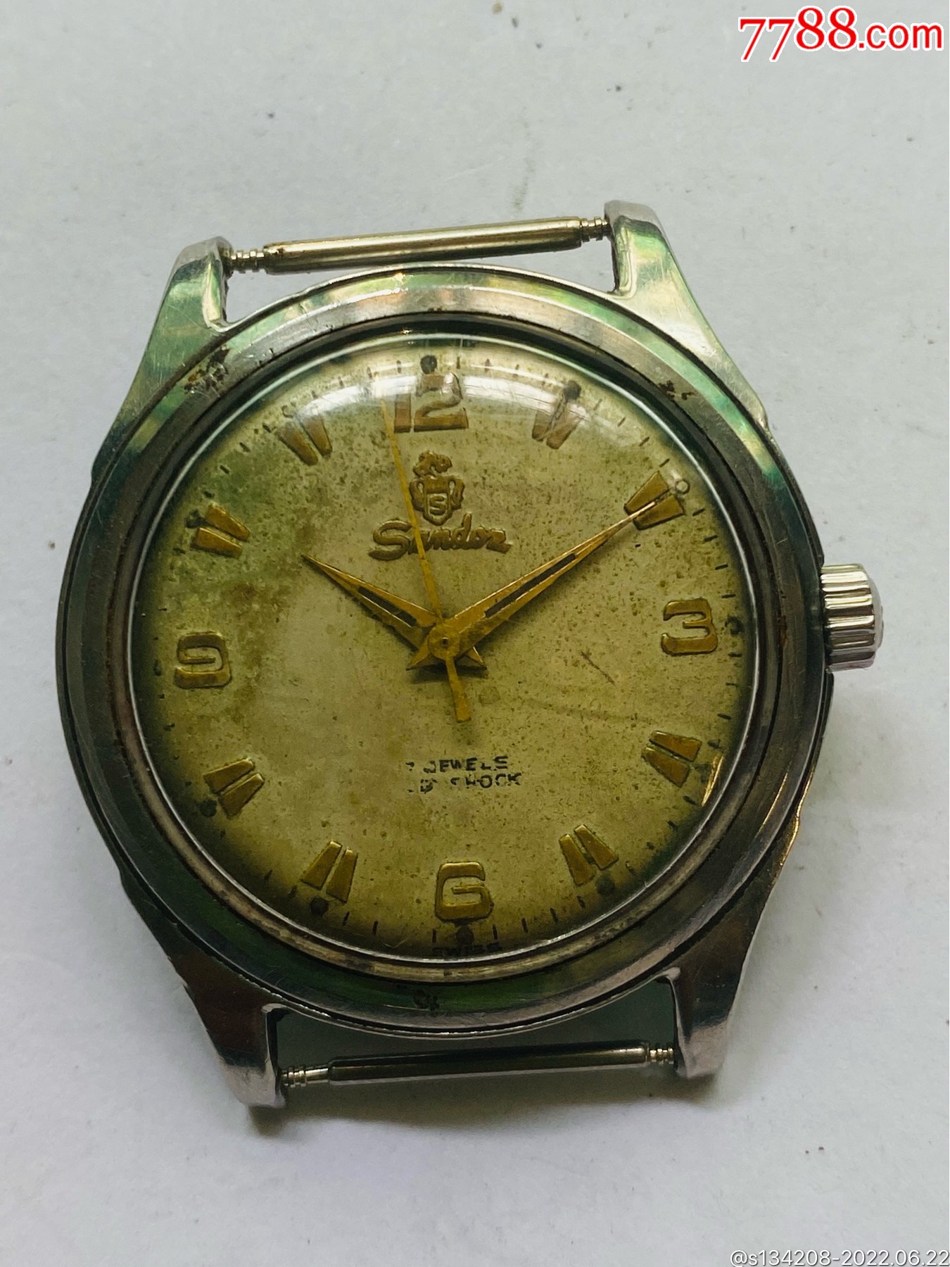 瑞士古董山度士机械手表