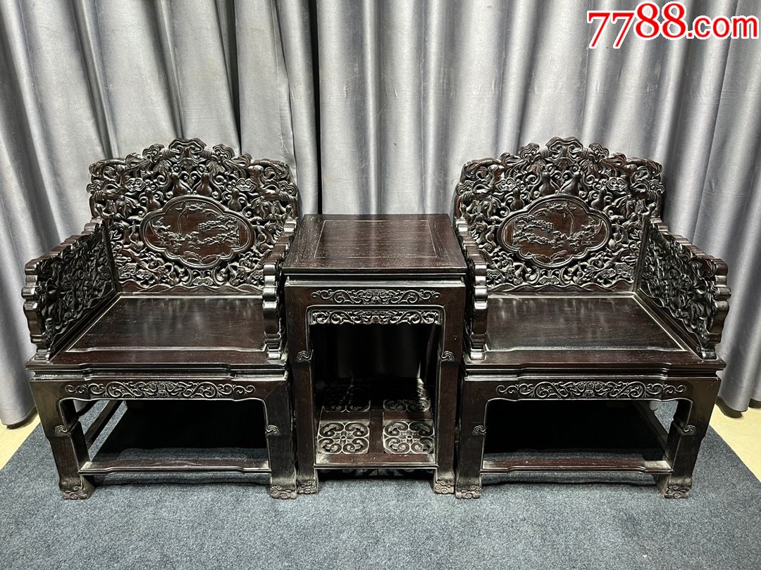 小叶紫檀葫芦太师椅_价格13000元_第1张_7788收藏__收藏热线