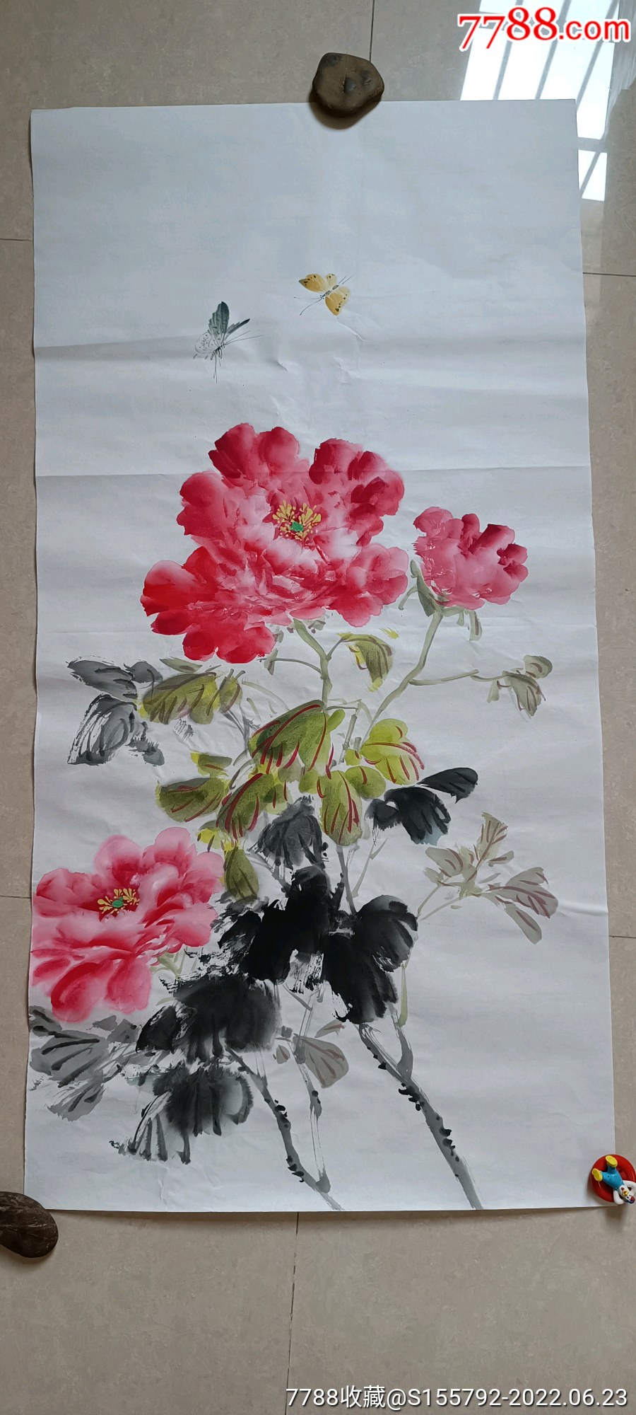 纯手绘国画牡丹花_价格40元_第1张_7788收藏__收藏热线