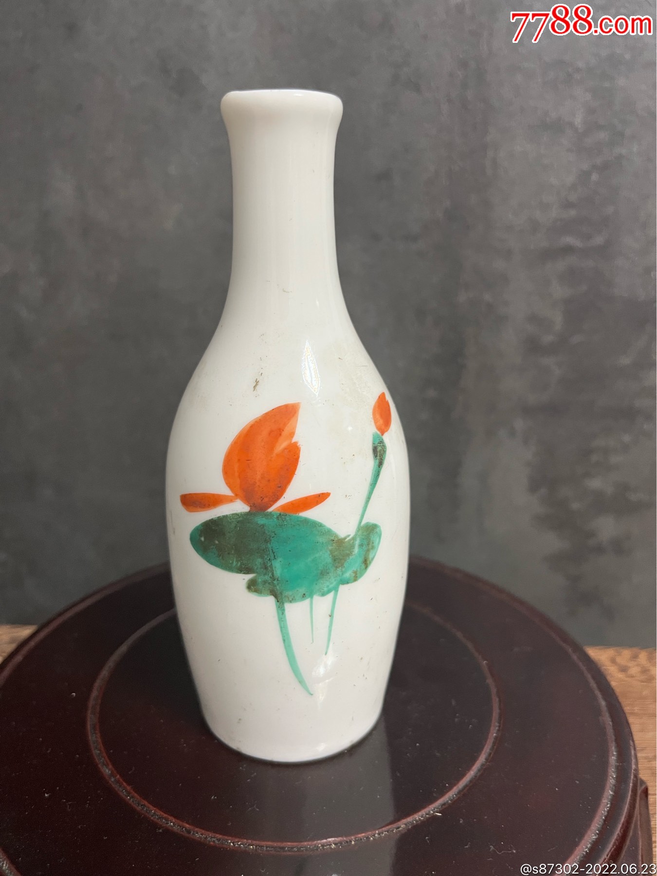 五六十年代粉彩小花瓶,全品_彩绘瓷/彩瓷_图片价格_收藏回收_7788粮票