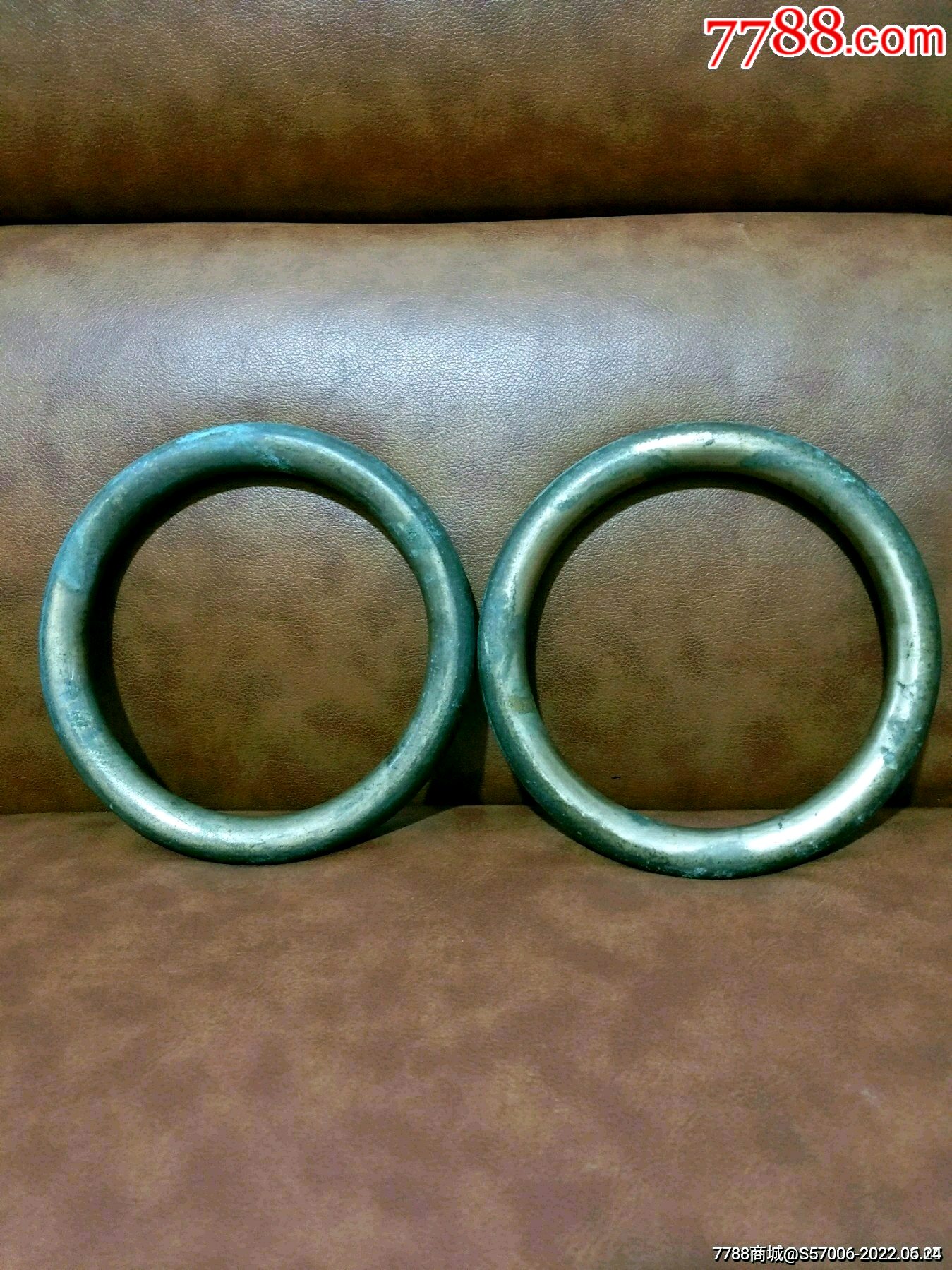 全网最大清代老铜环一对包快递