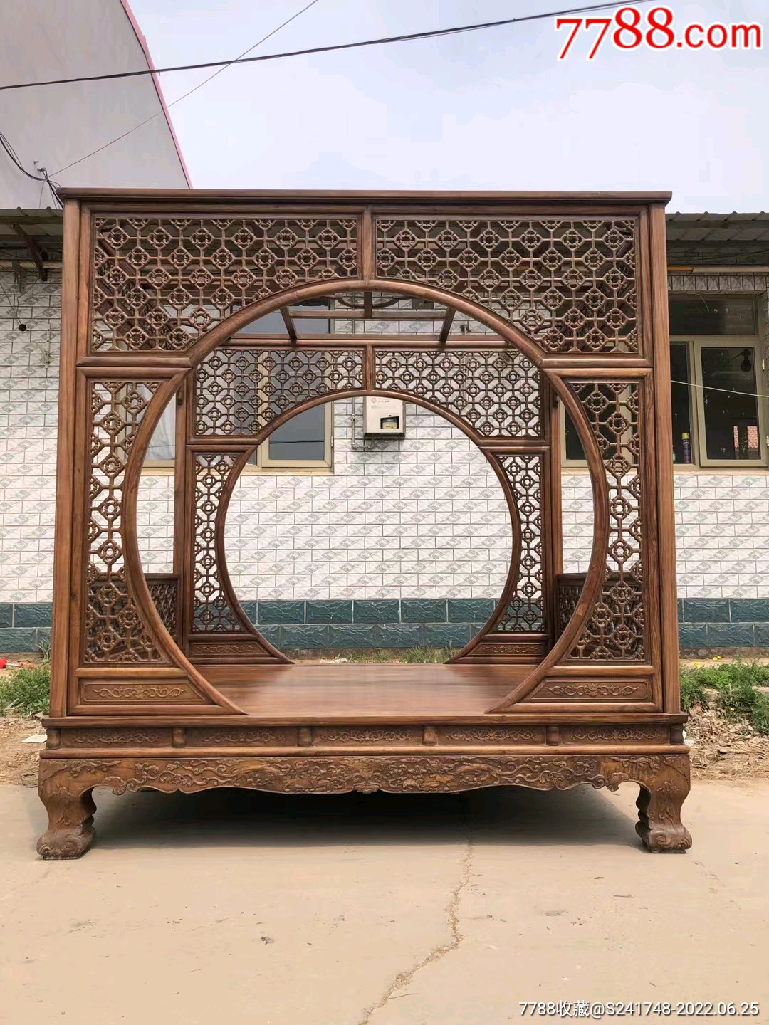 清代海南黄花梨架子床古董传世木器明清老家具_价格68000元_第1张