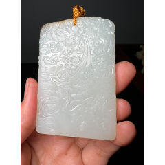  strong>和田白玉风云际会牌 /strong>_和田玉_年代不详_其他种类