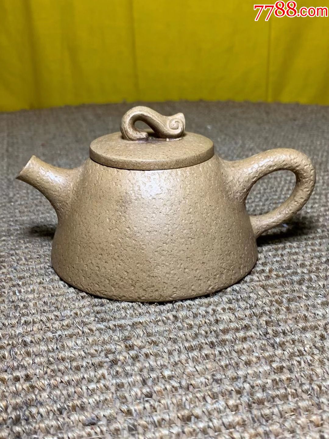 供春壶,全手工原矿段泥刻老鼠石瓢壶约300c_紫砂壶_图片价格_收藏鉴定