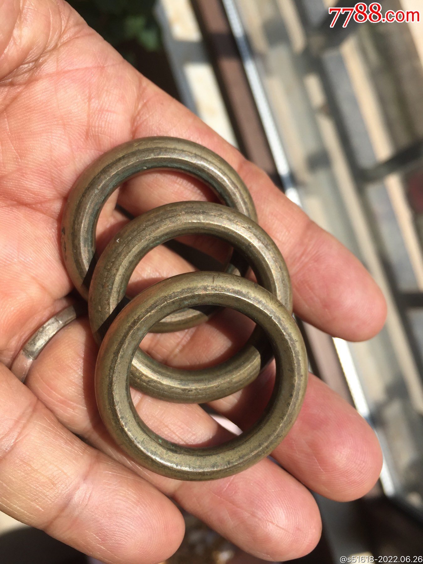 老白铜环子三个(请朋友确认_价格90元_第1张_7788收藏__收藏热线