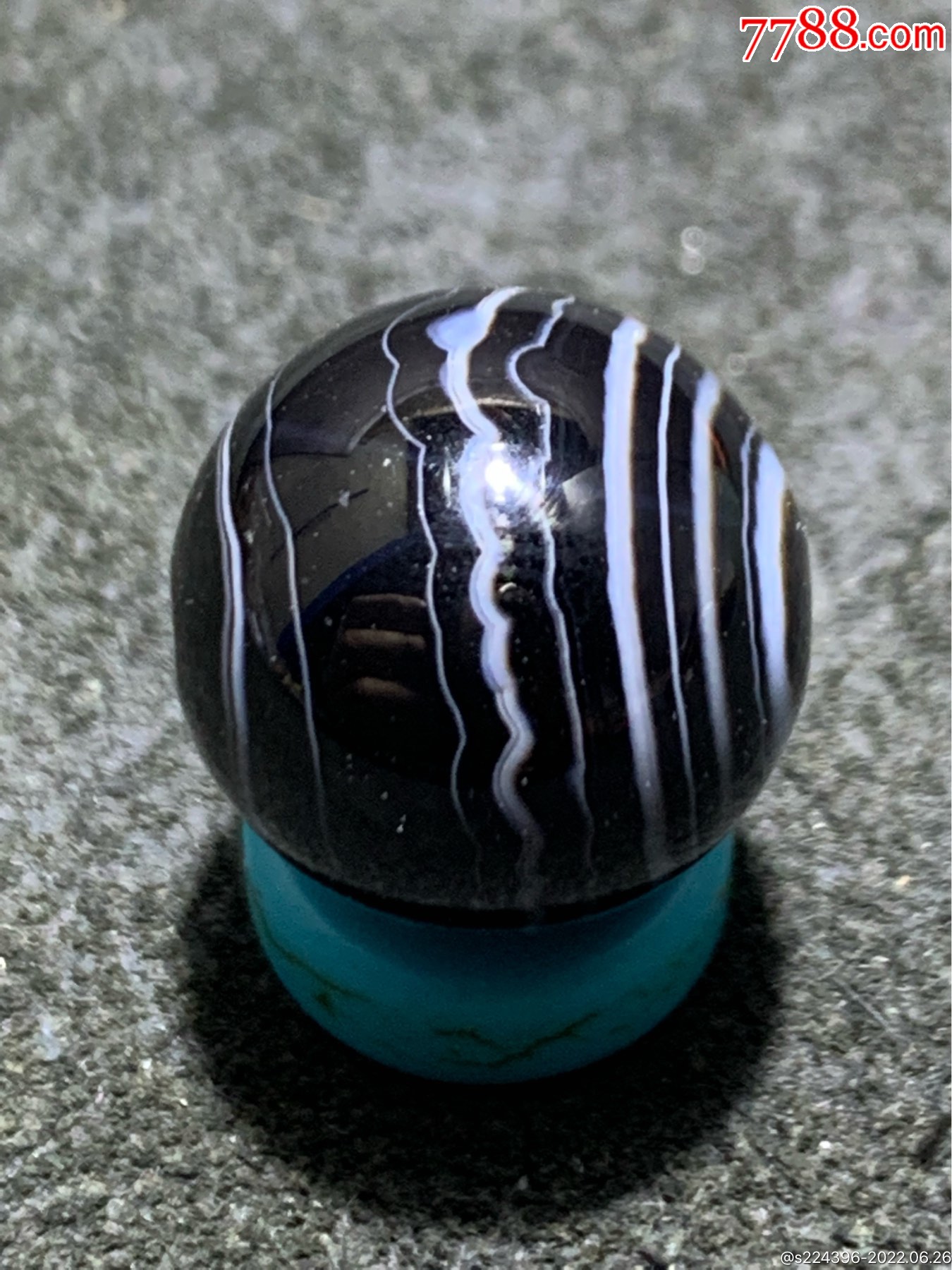 精品千层纹药师玛瑙圆珠一颗_价格33元_第1张_7788收藏__收藏热线