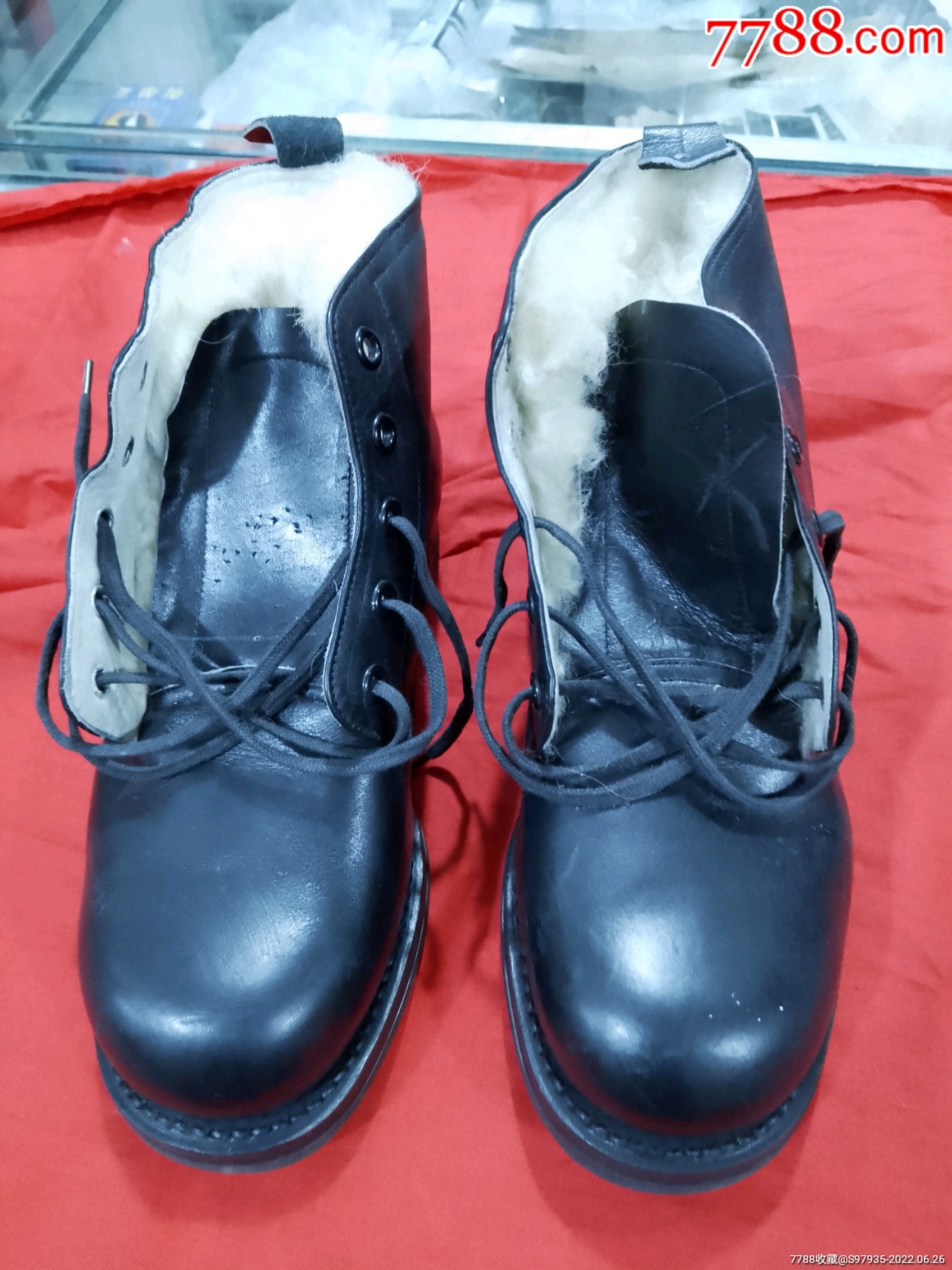 全新65式棉皮毛靴1975年