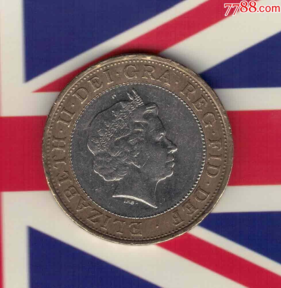 英国2003年2镑dna双螺旋结构理论50周年纪念币双金属实物如图-价格:45