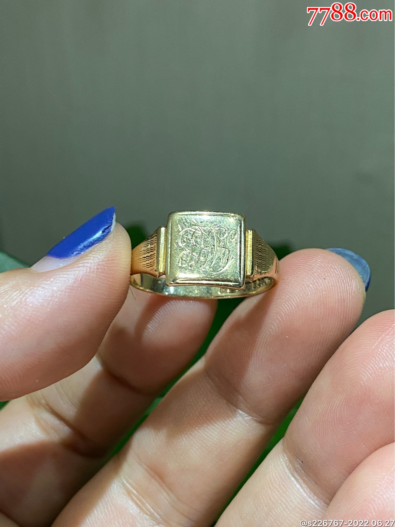 西洋古董9k金印章戒指_价格780元_第1张_7788收藏__收藏热线