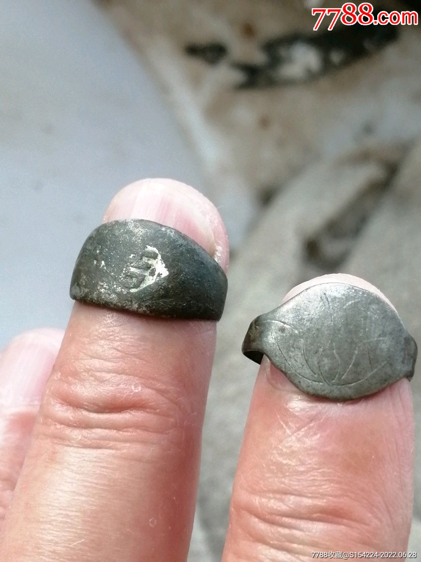 清代民国两个老银戒指58元_价格58元_第1张_7788收藏__收藏热线