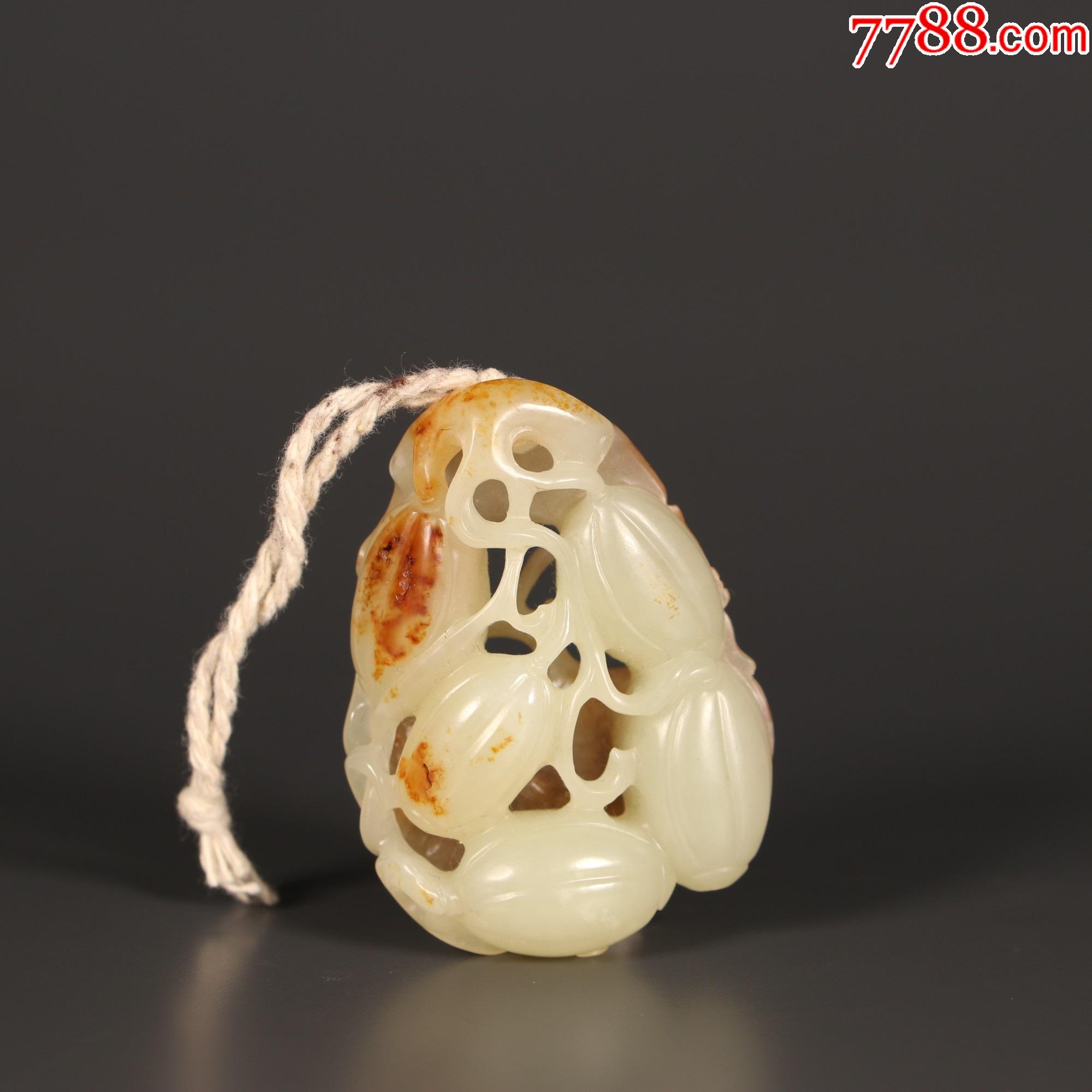 和田玉瓜果把件a21s40f