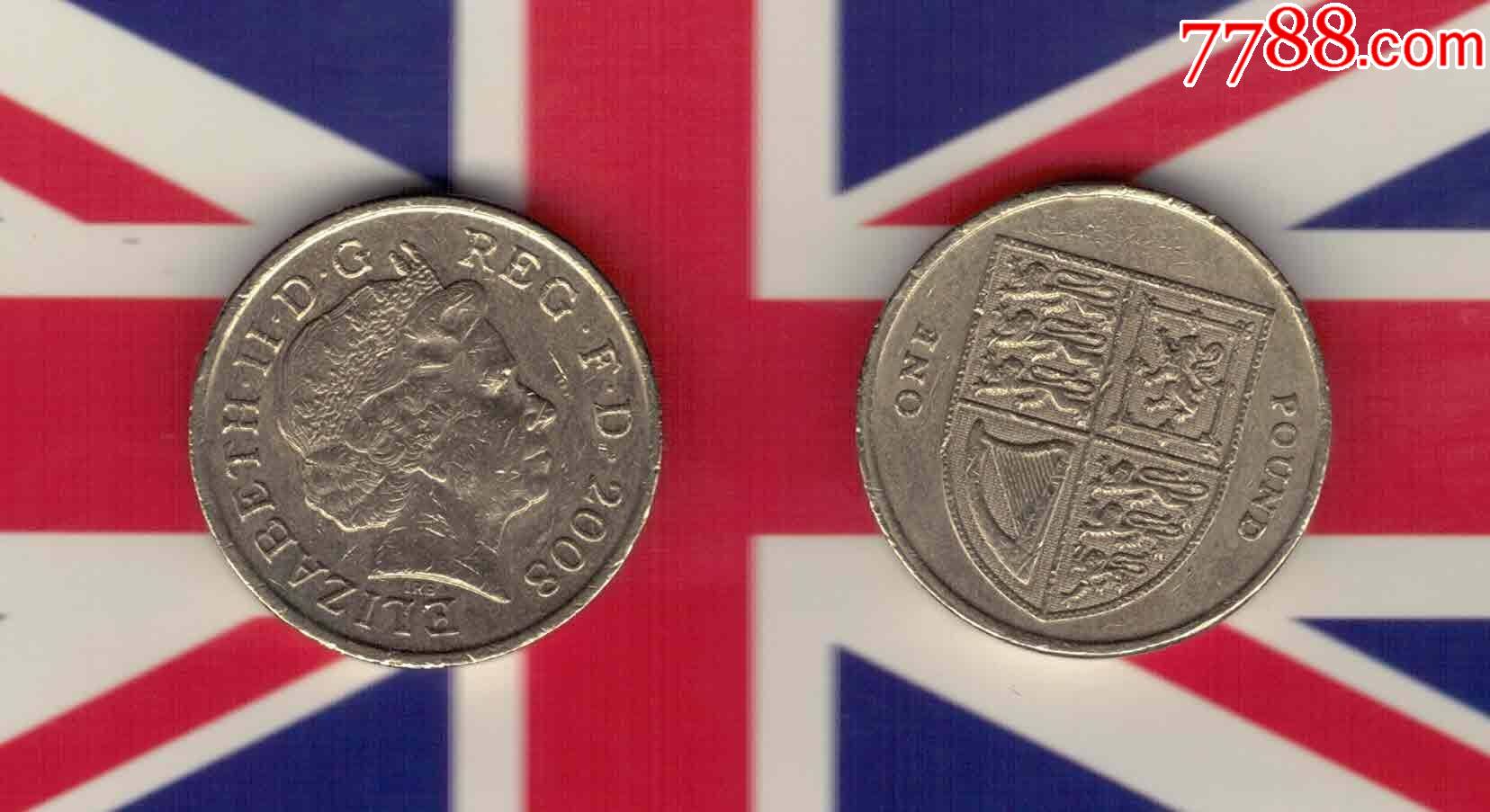 英国2008年1镑纪念币流通品品相如图