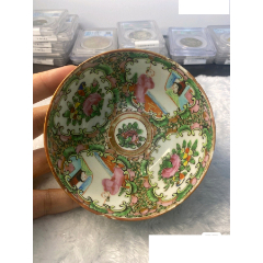 全品大清光绪细路广彩人物纹碗直径11厘米满工-彩绘瓷/彩瓷-7788集邮集卡