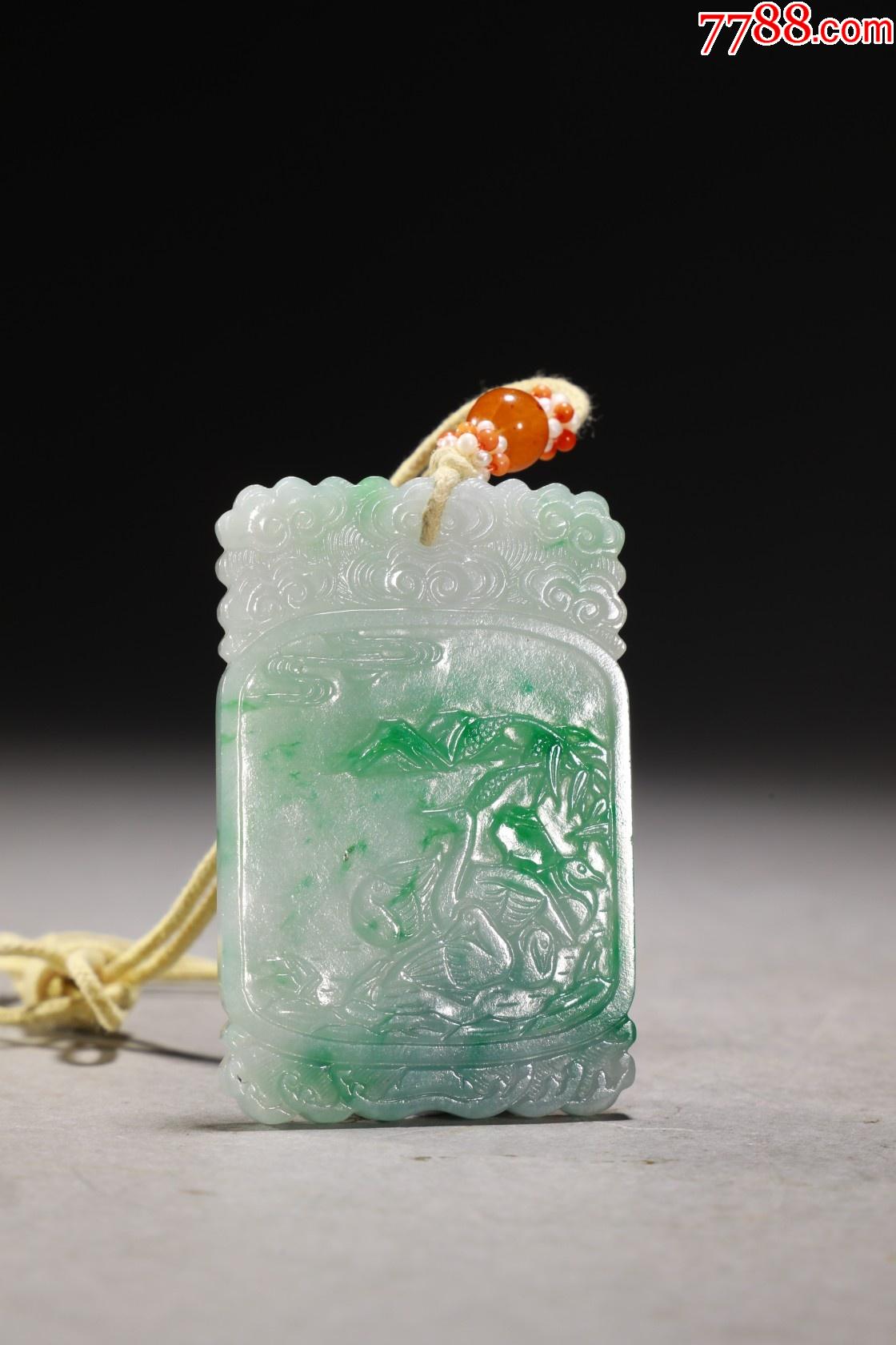 翡翠松鹤延年佩