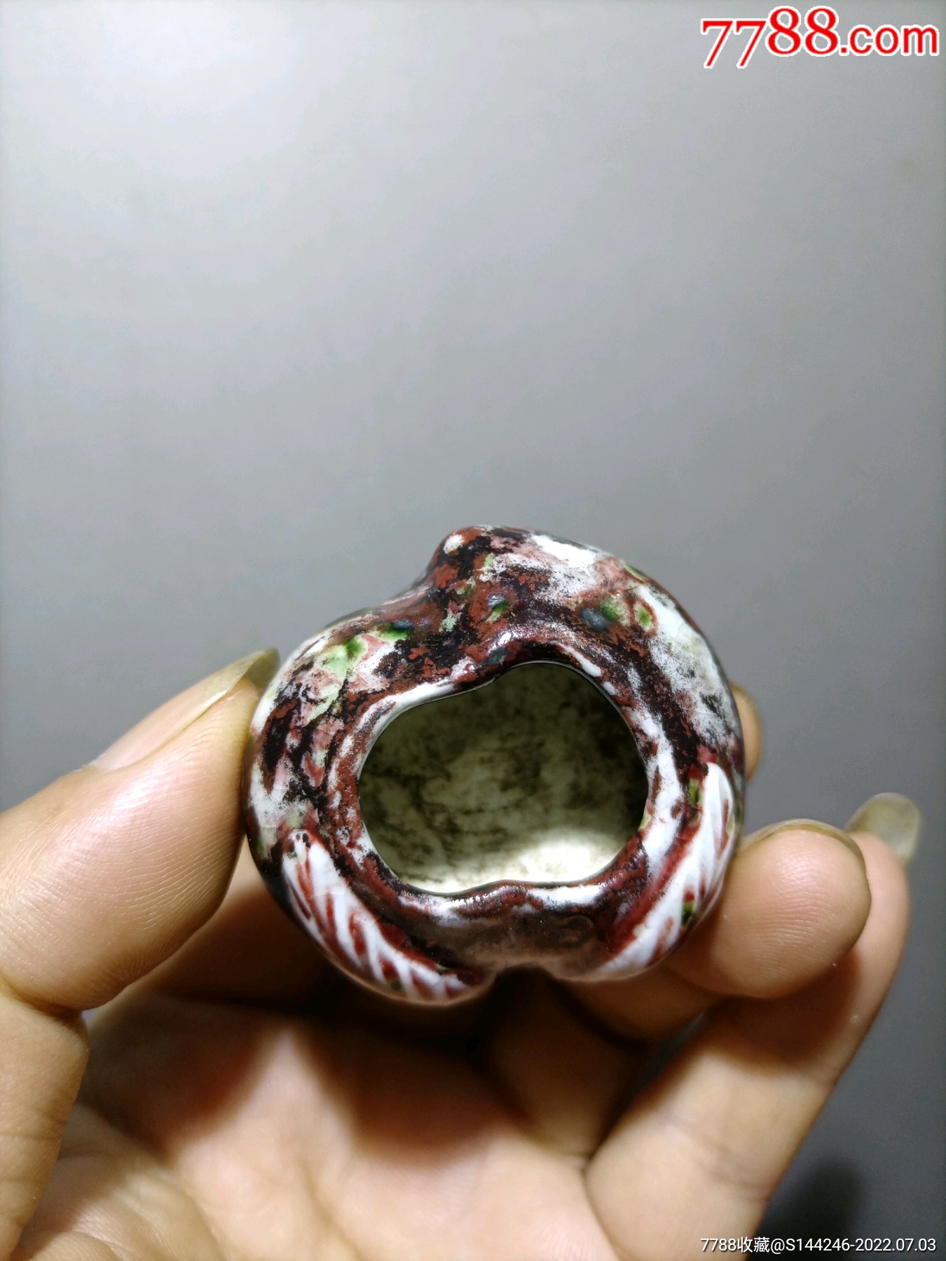 清代釉里红桃型水盂-价格:880元-se88031942-青花瓷-零售-7788笔记本