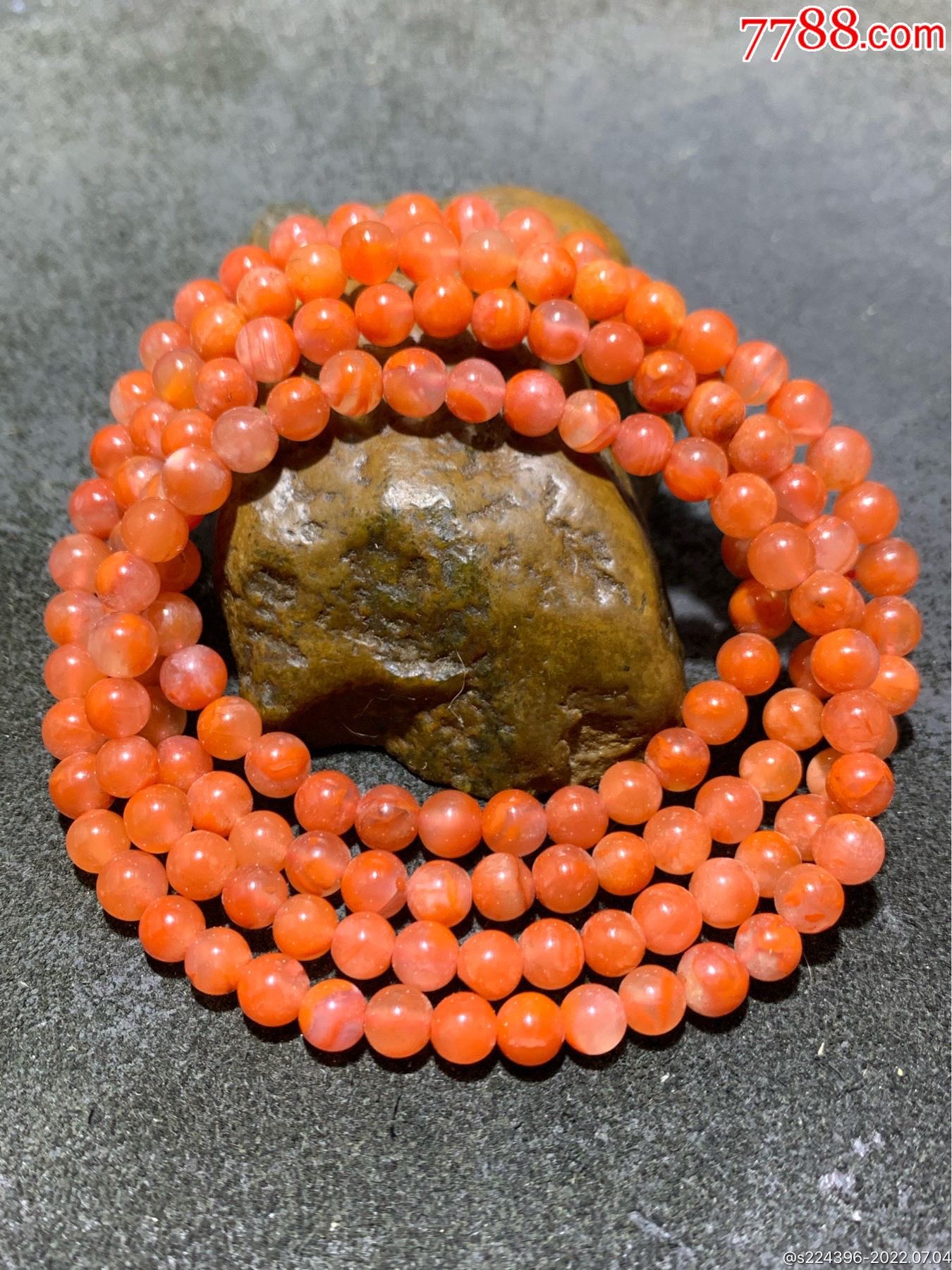 川料南红玛瑙多圈手串一条