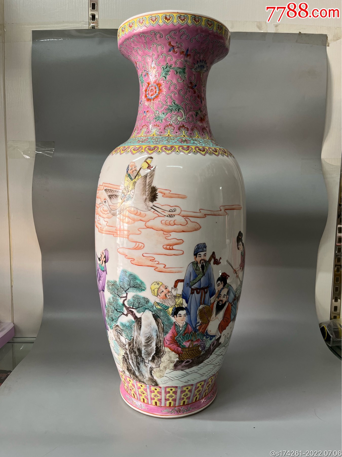 出口创汇时期567五六七厂货八仙过海瓷瓶60厘米高-价格:8888元-se