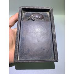 清代圆雕卧牛端砚-其他砚台-7788收藏