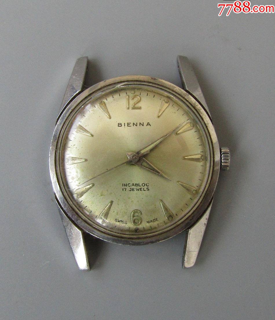 瑞士比恩纳(bienna)手动机械古董男表-手表/腕表-7788收藏