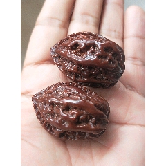 化民国老文玩核桃一对10品￥38099民国包浆玉化好品老秋子核桃一对