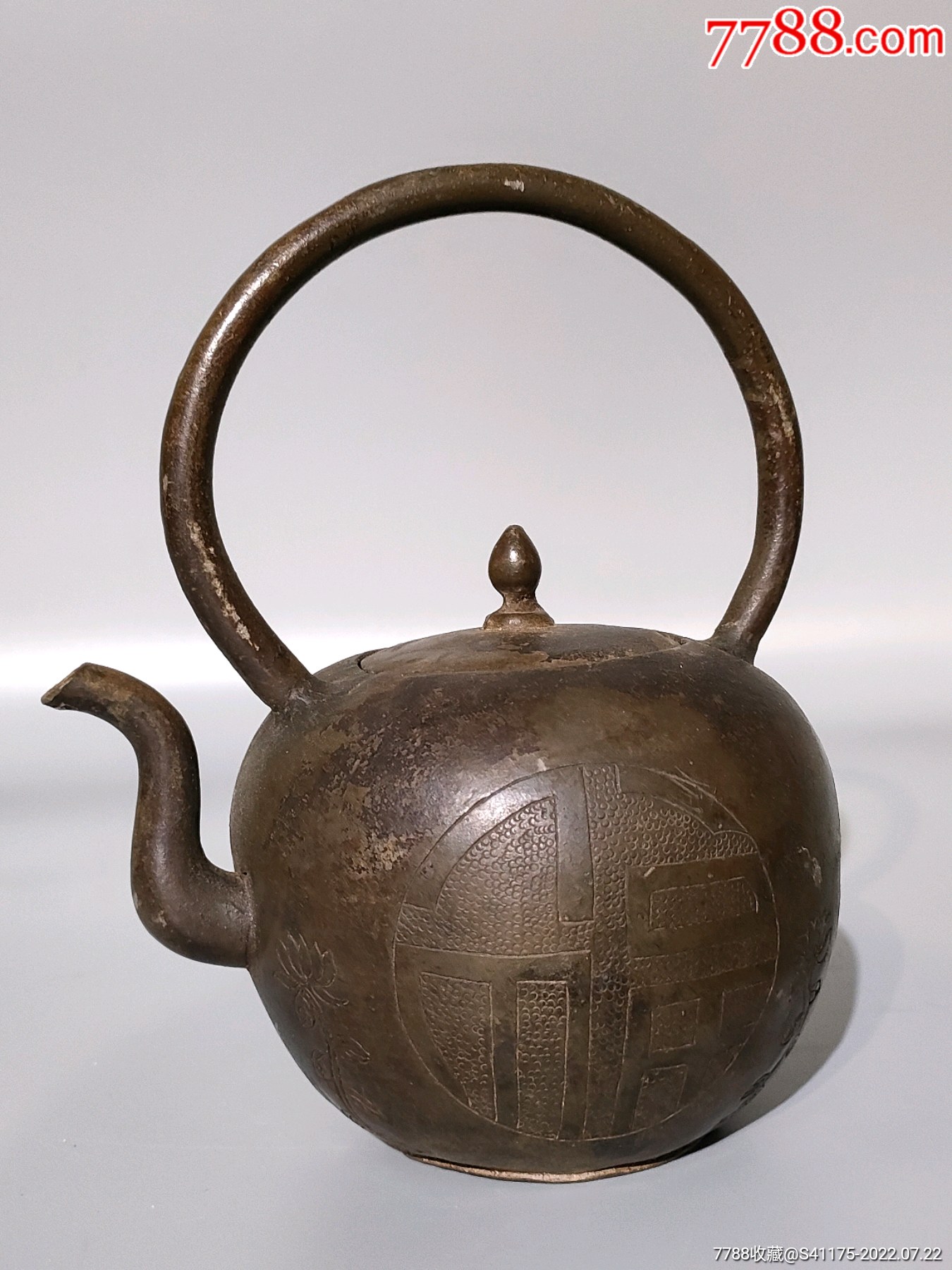 清代锡酒壶此器型规整,做工精美,实属难得,能正常使用,-锡壶/锡器