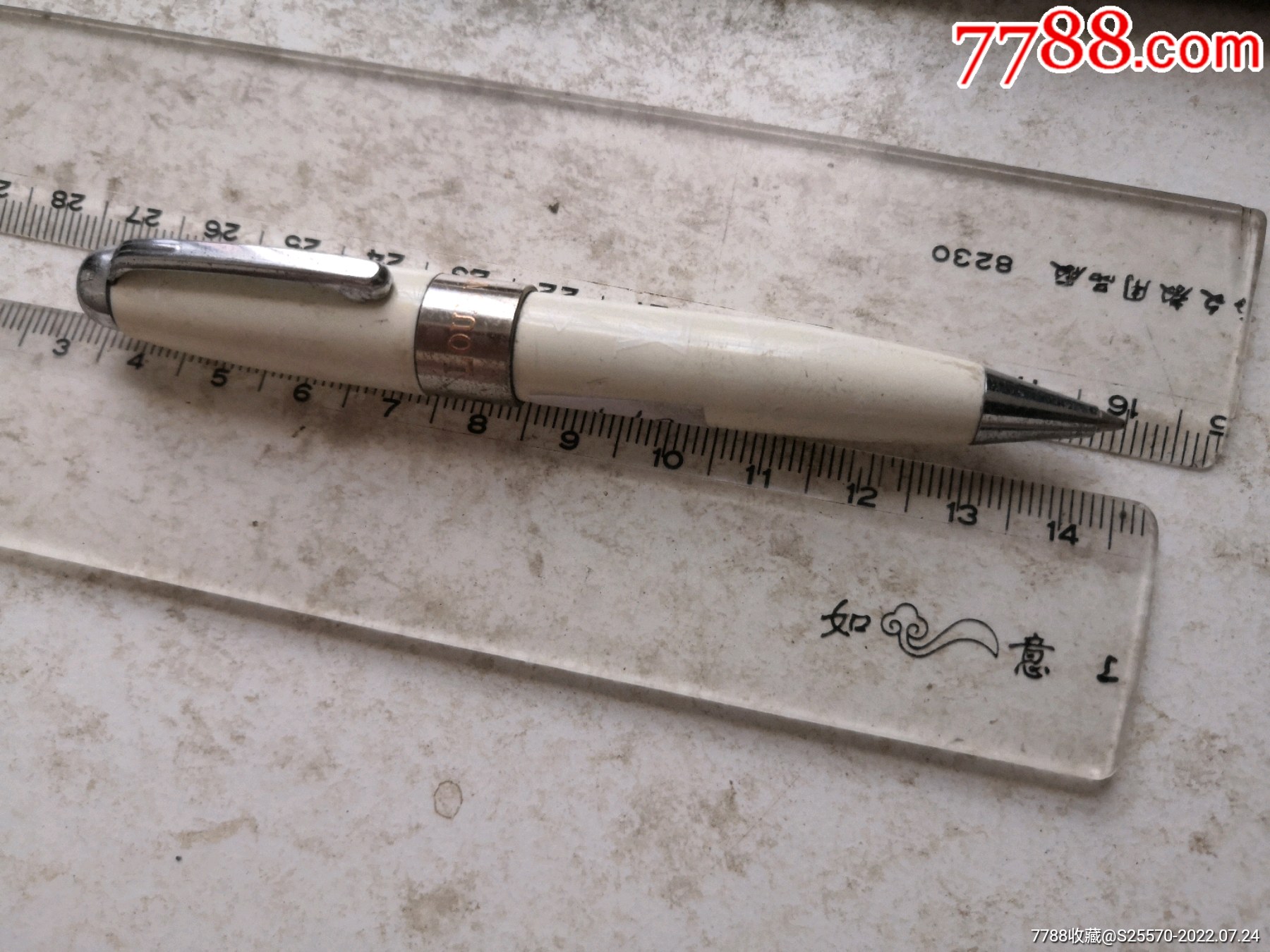 二手圆珠笔673#，LV路易威登白漆杆，旋转短细笔芯_圆珠笔/油笔_椰岛卡缘【7788收藏__收藏热线】