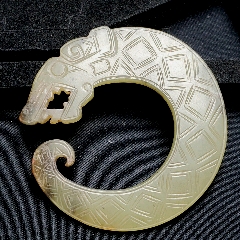 战汉高古玉咬尾龙玉佩_二平通古轩【7788商城__七七八八商品交易平台