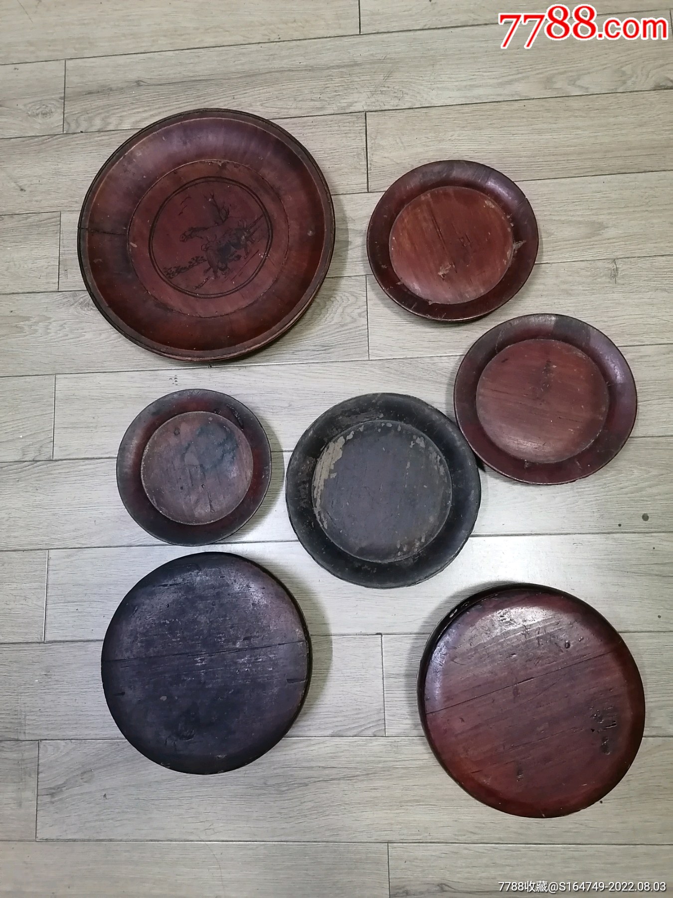 早期老木盘,木盒_其他木艺品_天空的乌鸦【7788收藏__收藏热线】