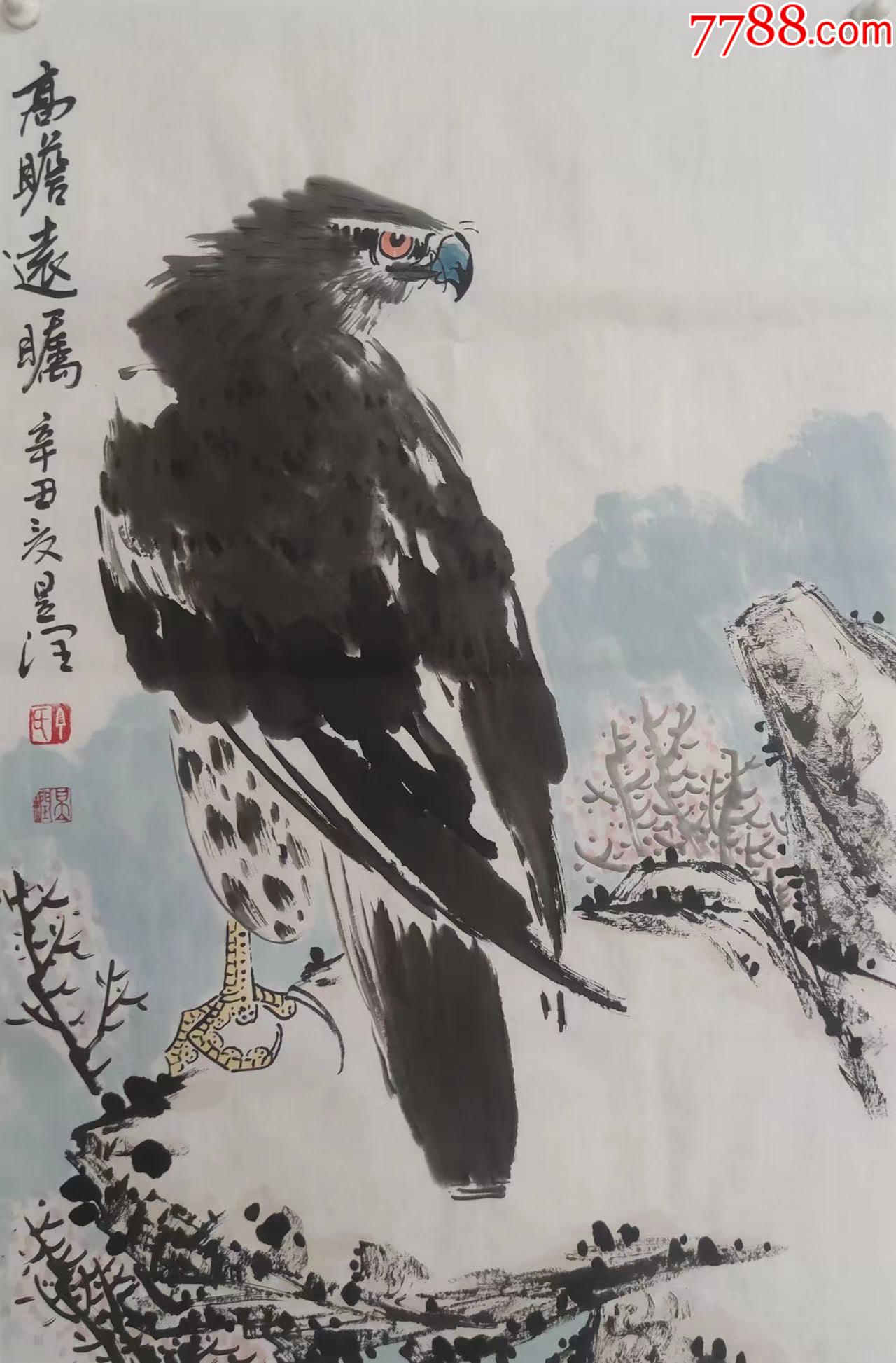 中美协会员国家一级美术师丁昱润手绘高瞻远瞩