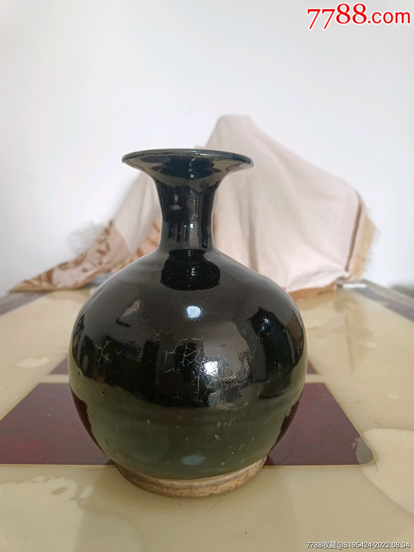 明代黑釉玉壶春瓶图片图片