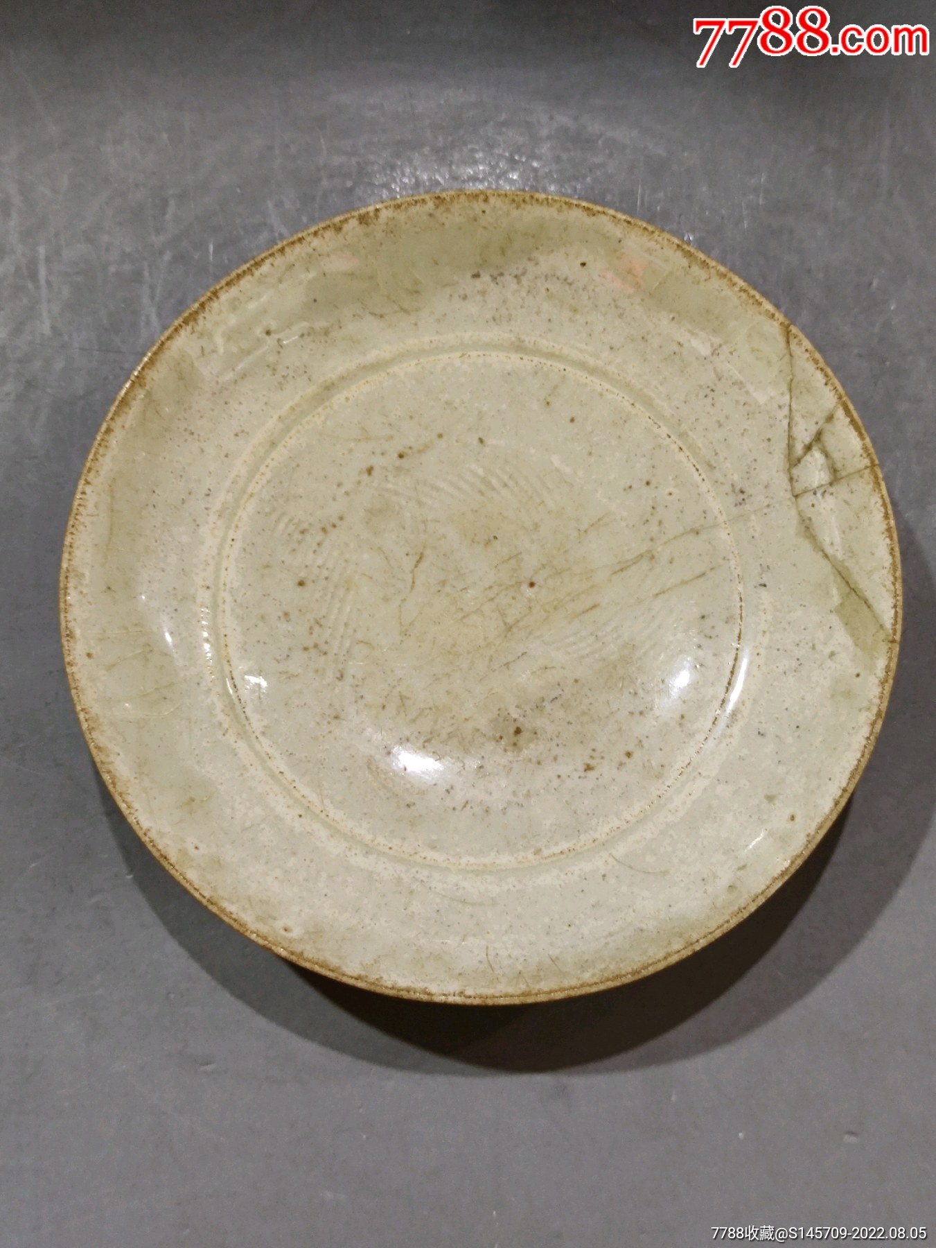 宋代小碟底款墨书陈字喜欢的不就不要错过细节如图-价格:300元-se8