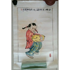 著名画家刘金才先生精美国画《金鸡送福长吉益寿》_花鸟国画原作_