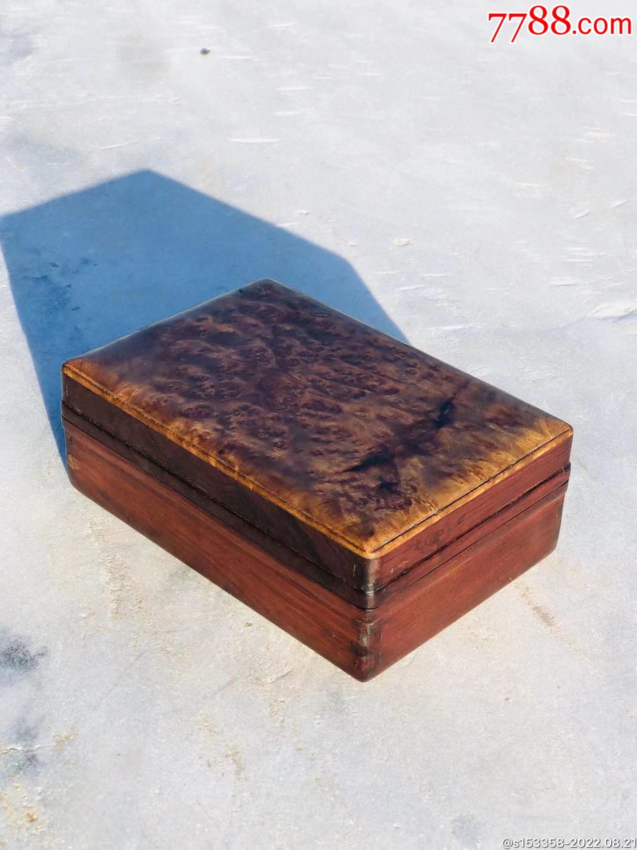 清代黄花梨首饰盒,面金丝楠木,_木盒/木匣_图片鉴赏_收藏价值_7788