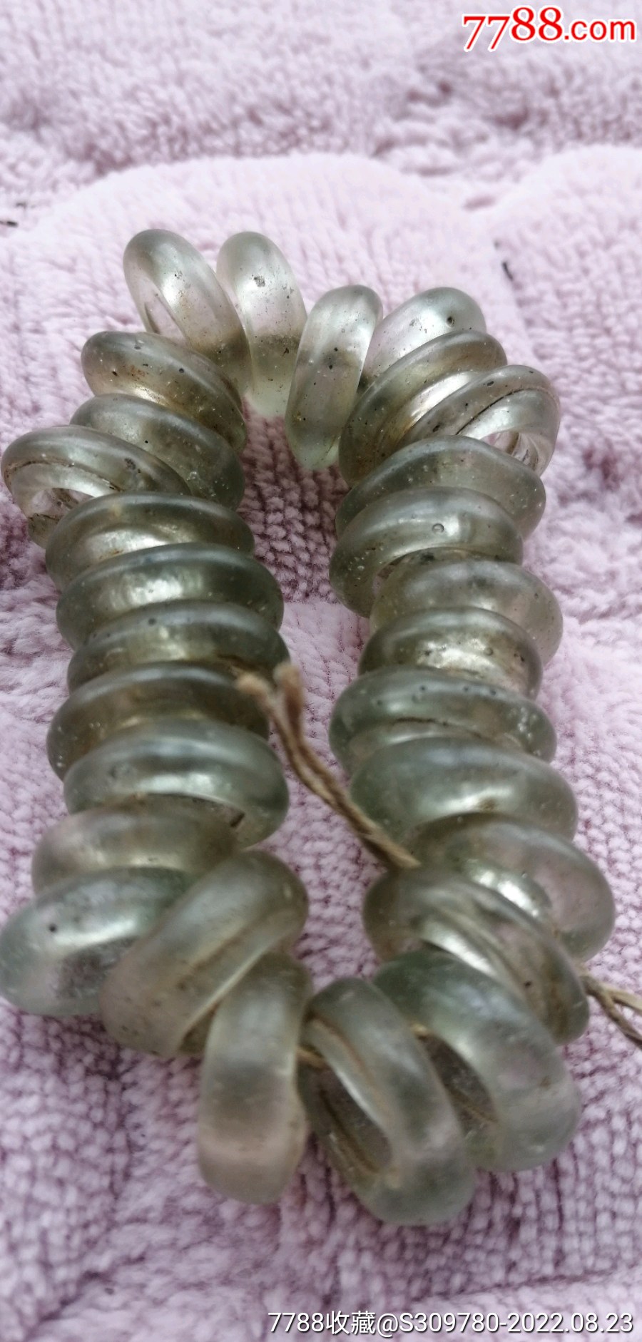 大孔道老琉璃环老隔片28颗_琉璃珠/球_图片收藏_回收价格_7788音像