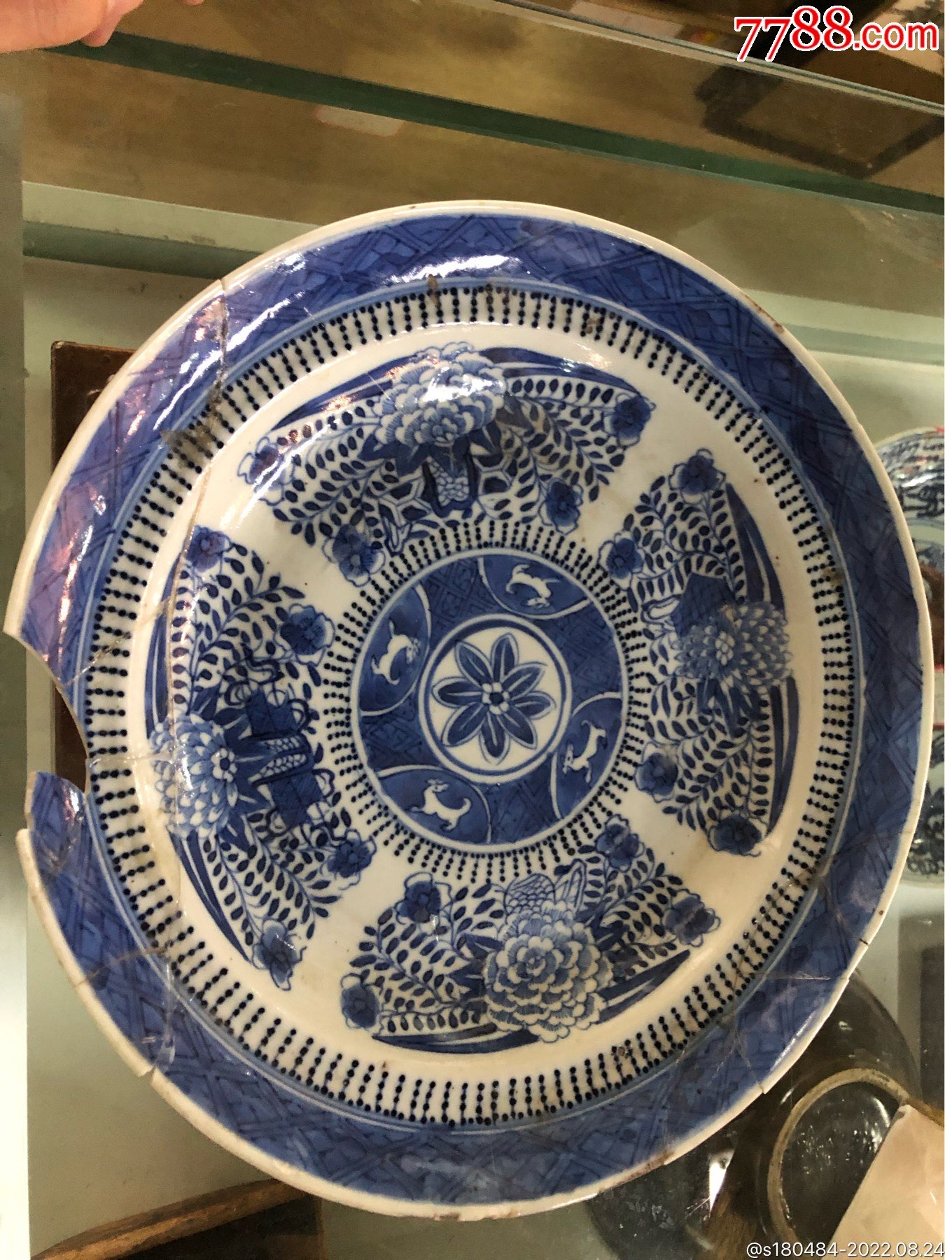 康熙青花大盘-价格:300元-se89030136-青花瓷-零售-7788贺年片收藏