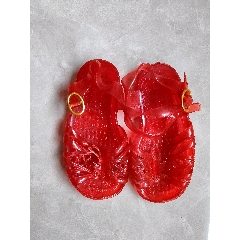 八十年代怀旧收藏品一一儿童塑料凉鞋凤凰图案非常少见115码