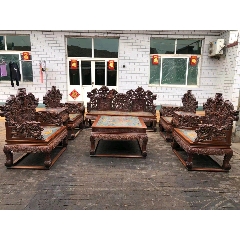 典藏黄花梨十件套木器家具古董收藏_木桌/几/案_古董家具店【7788收藏】