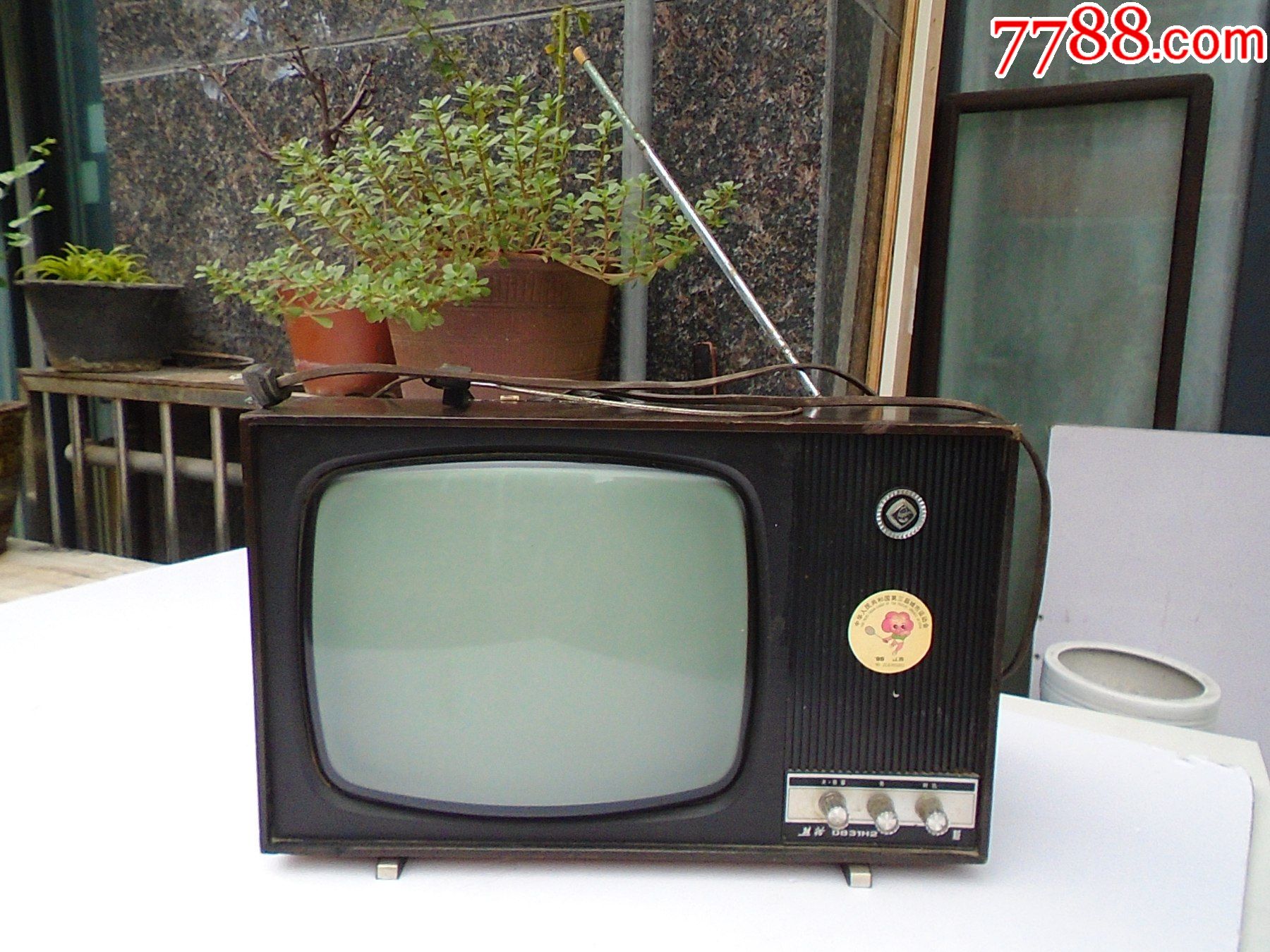 熊猫牌12寸黑白电视机序号0016713熊猫db31h2集成,包老包_电视机_图片