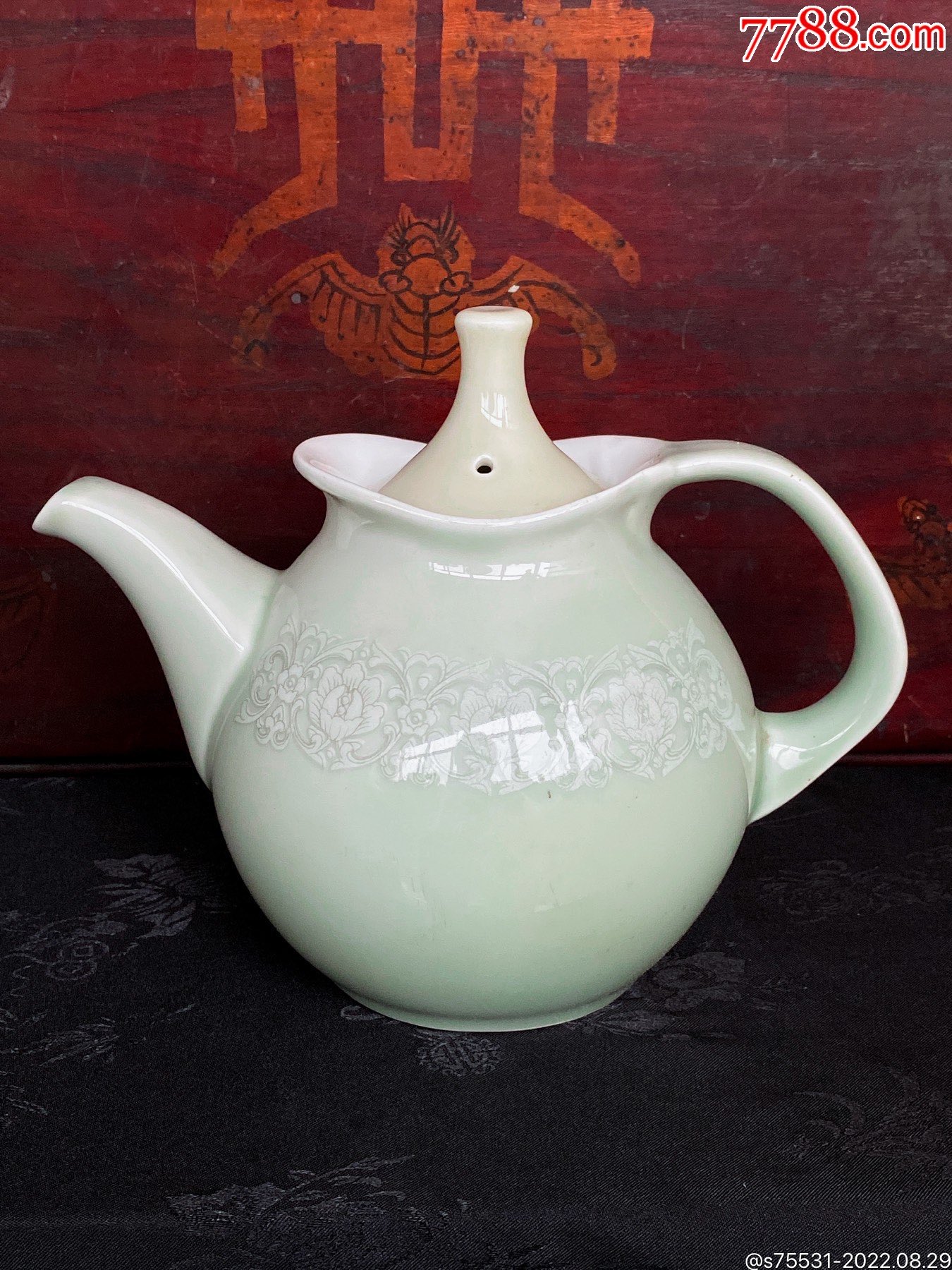 80年代淄博瓷厂出品鲁青瓷茶壶-价格:388元-se89131327-青瓷/秘色瓷