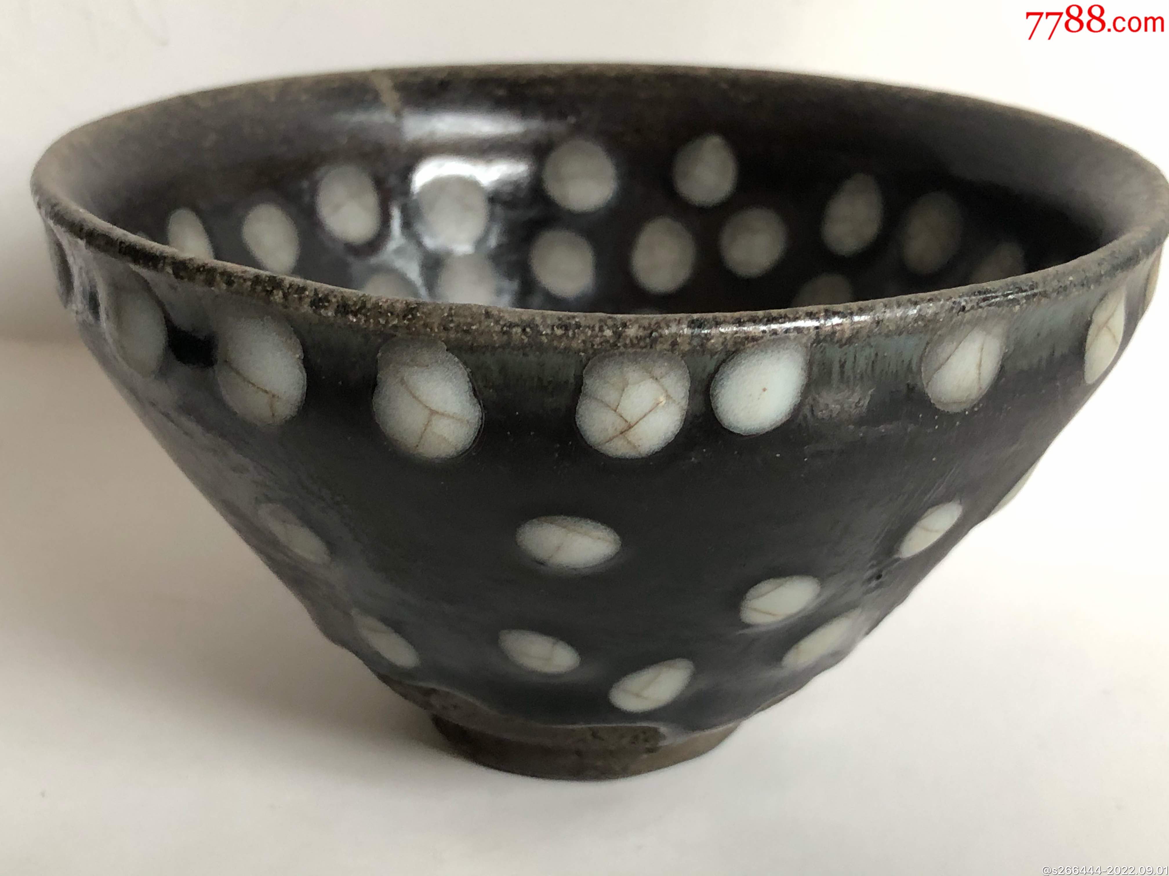 建窑珍珠斑纹茶盏-黑瓷/天目瓷-7788青瓷收藏