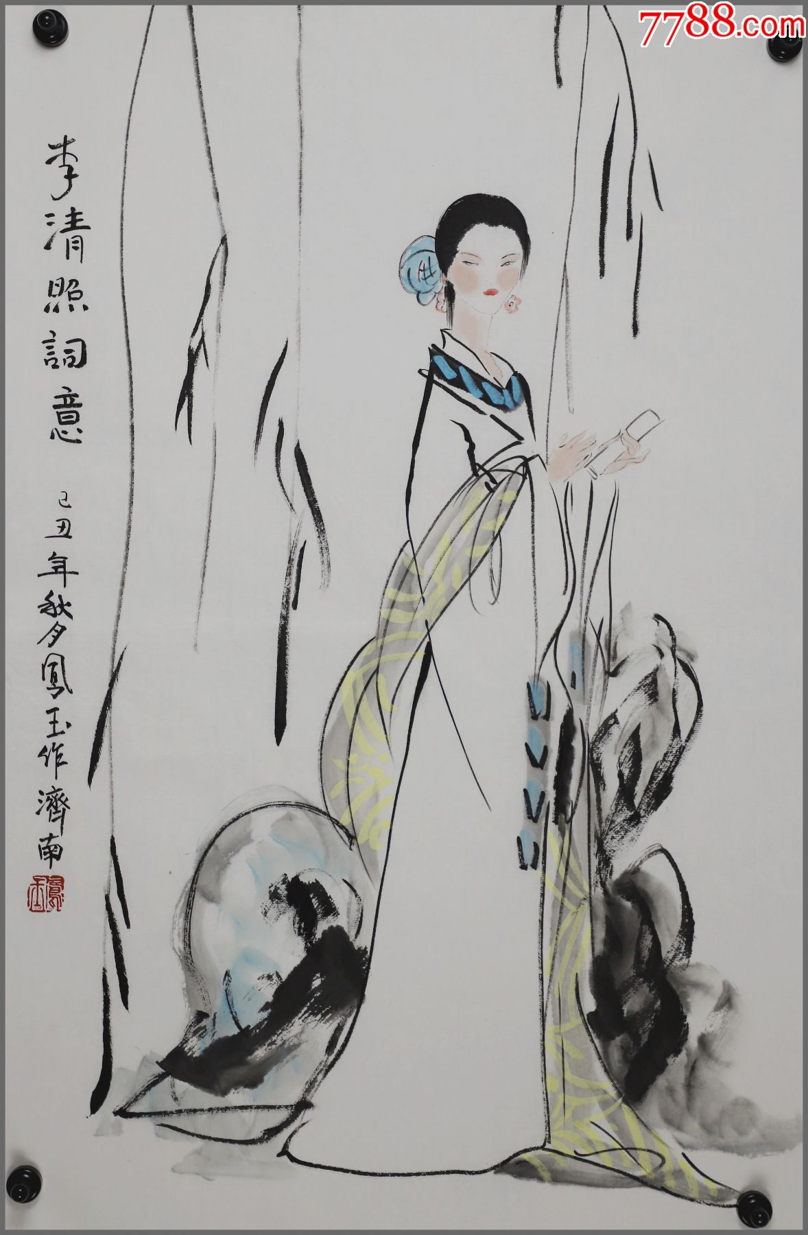 陈凤玉,人物画-人物国画原作-7788根雕收藏