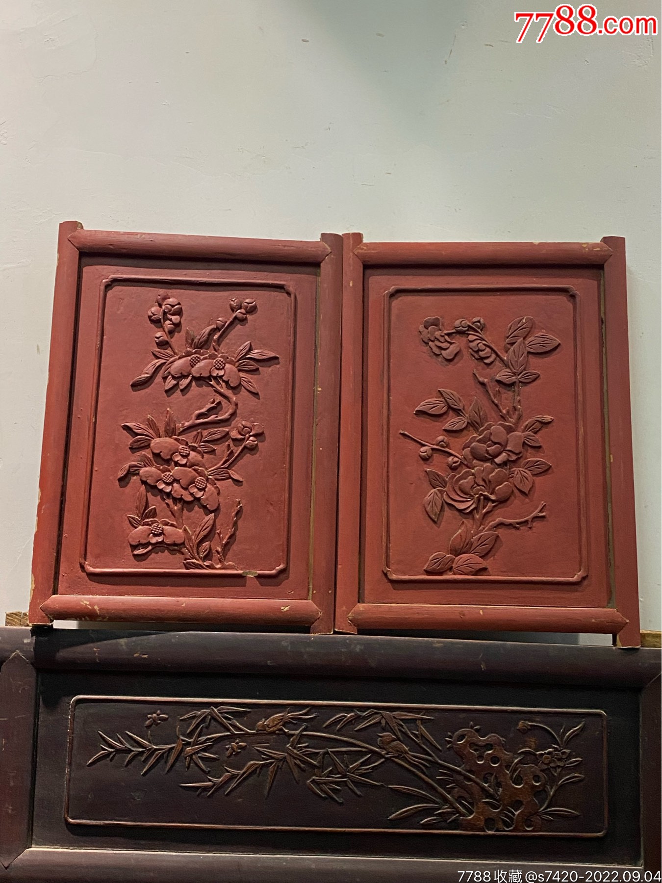 特价,清代精工花卉木雕一对-价格:450元-se89245191-木雕花板-零售-7788收藏__收藏热线