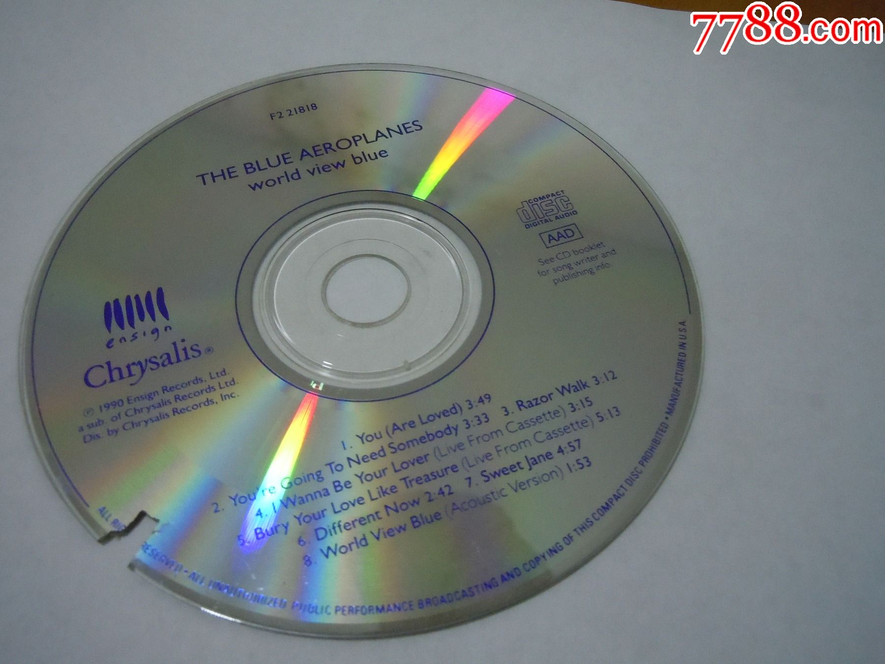 CHRYSALIS(THEBLUEAEROPLANES)打口裸碟-价格:1元-se89245805-音乐CD-零售-7788收藏__收藏热线