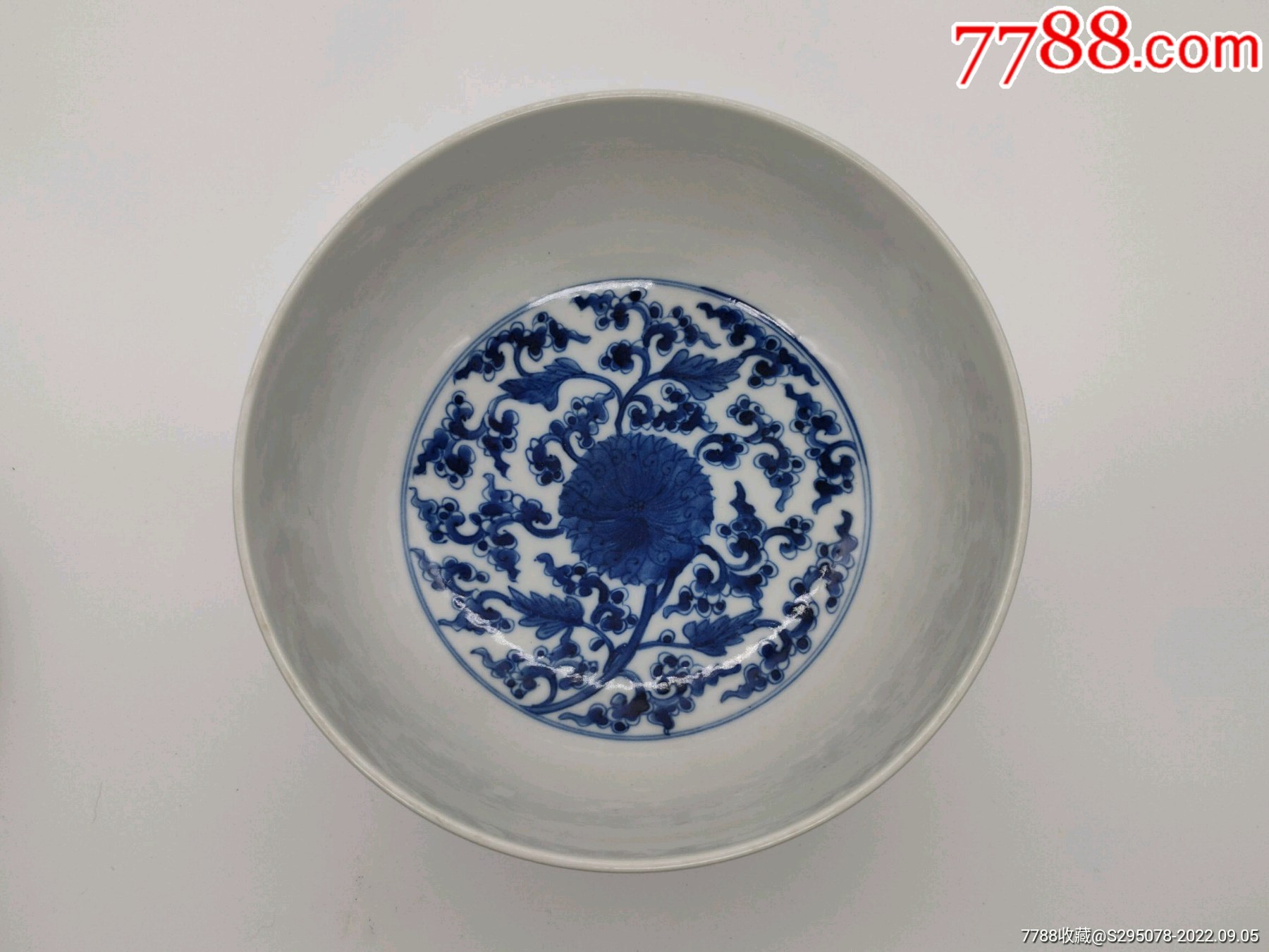 清代早期乾隆官窑款缠枝青花碗古瓷器古玩古董_青花瓷_嘉臣收藏【7788